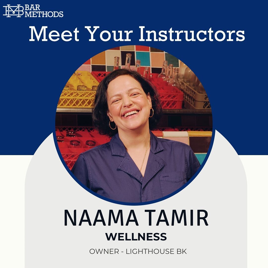 Get ready to meet and learn from the best in the industry! 🍸 We&rsquo;re excited for Bar Methods 2023 Summit! 

Introducing Naama Tamir, Owner of Lighthouse BK. She&rsquo;ll be leading this year's Wellness Seminar. 

#barmethods #barmethods2023 #mix