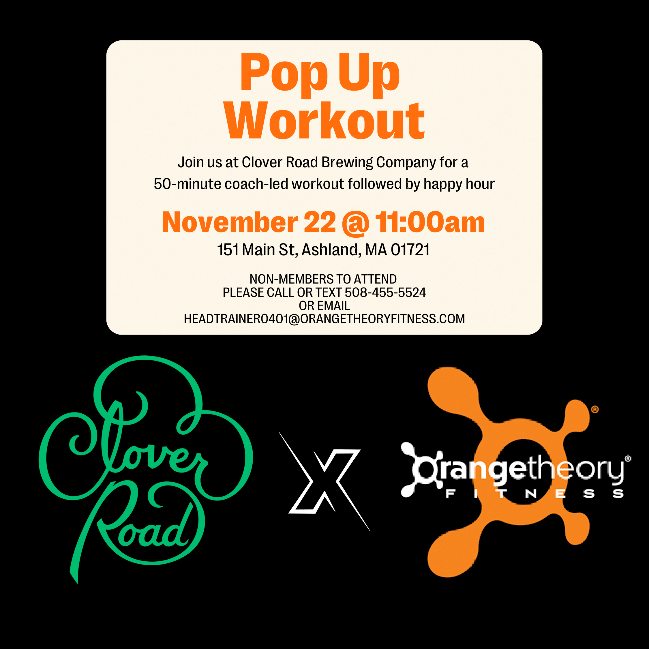 Orange Theory Pop-Up Workout