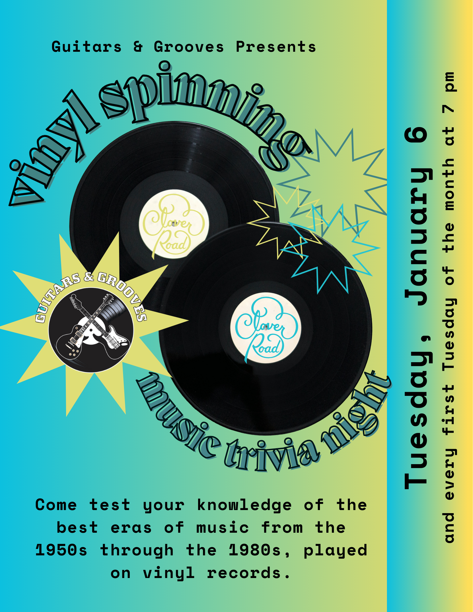 Vinyl Spinning Music Trivia Night