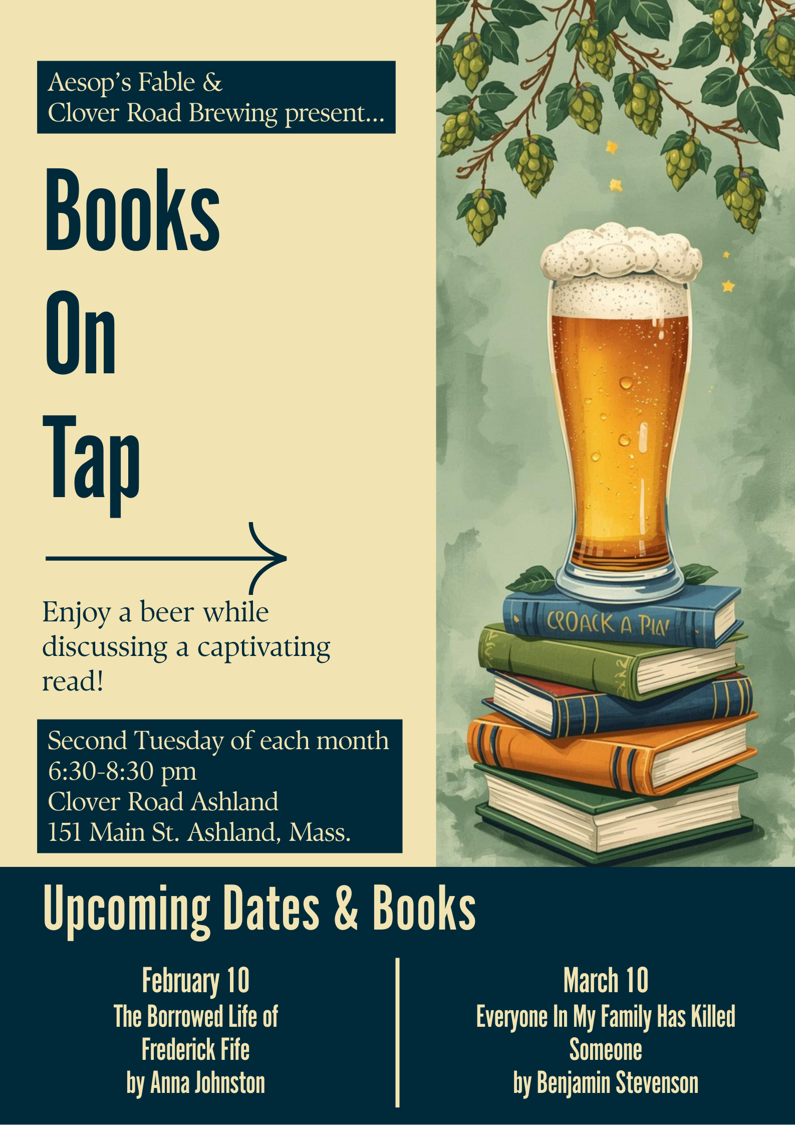 Books On Tap: Monthly Book Club