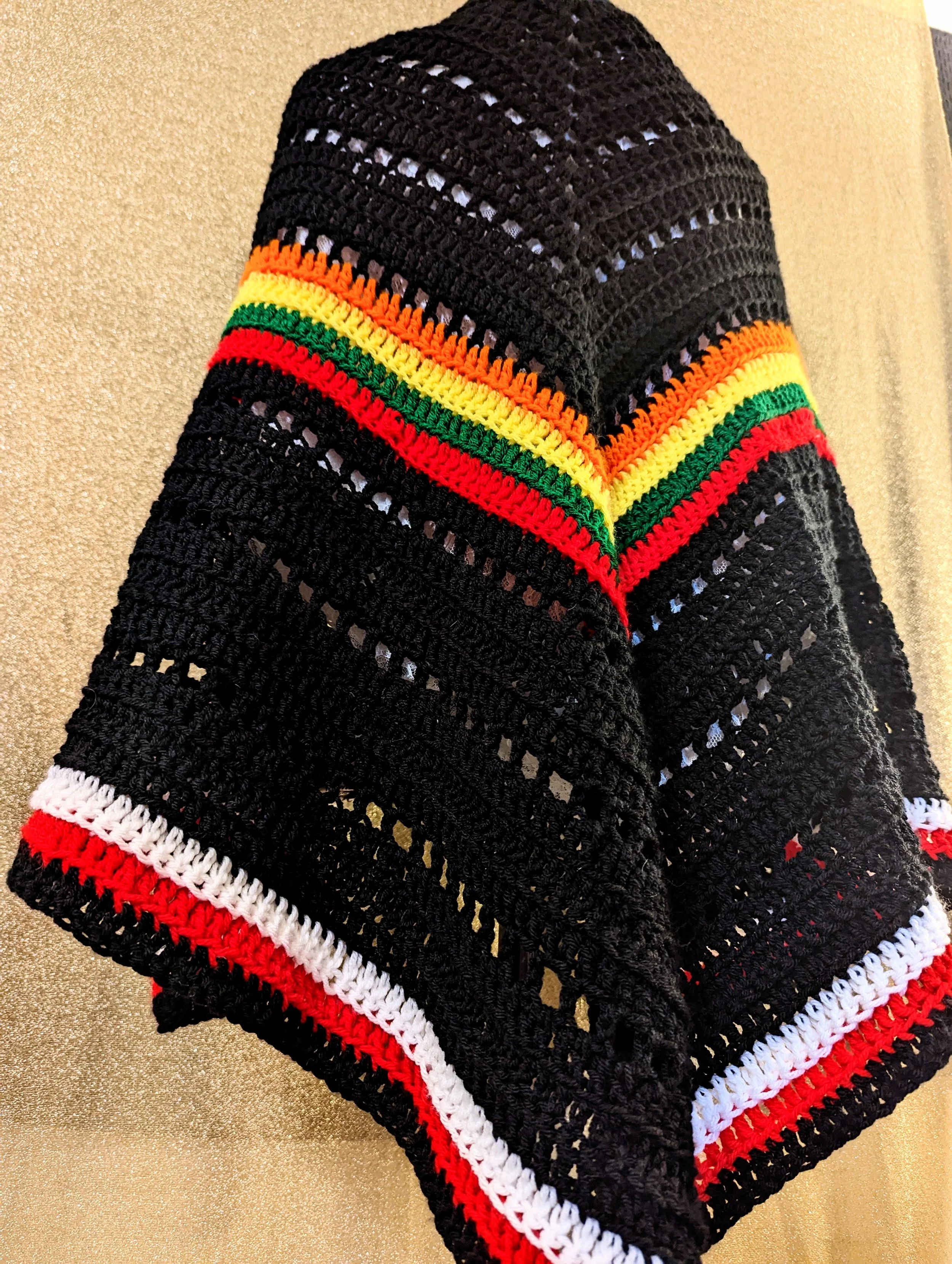 Blackhawks Inspired Crochet Shawl