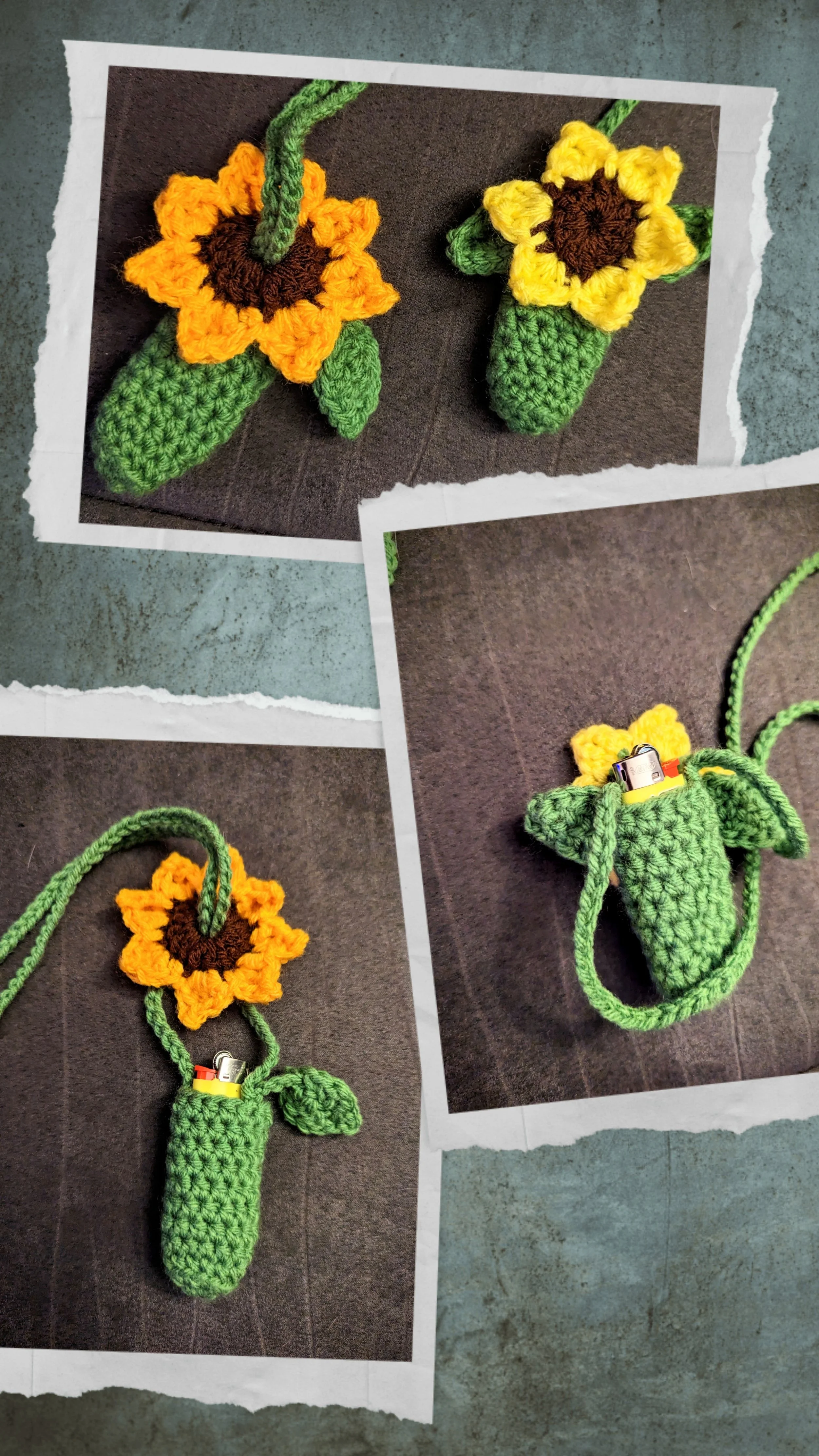 PATTERN Sunflower pouch Necklace