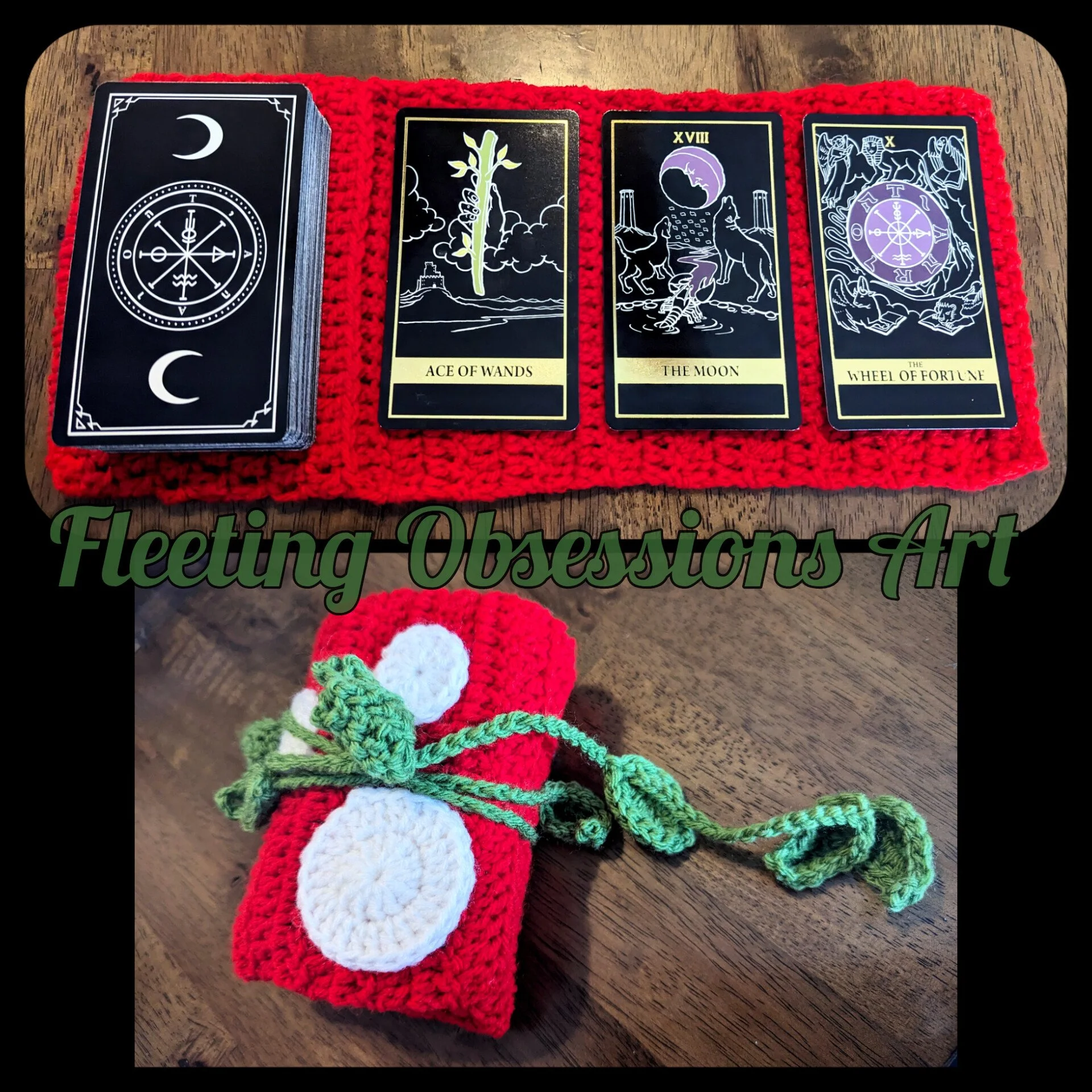 PATTERN Mushroom Tarot Pocket & Travel Mat