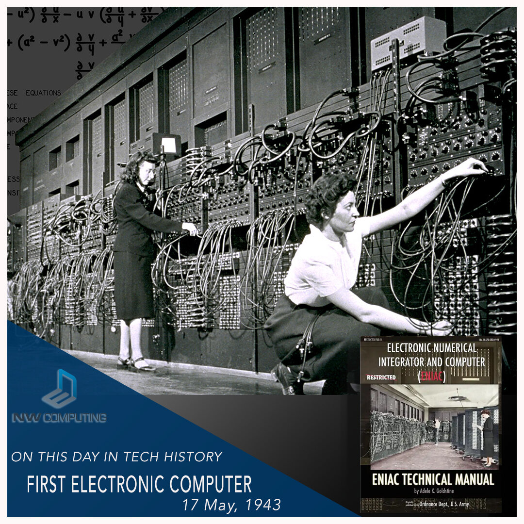 On This Day In Tech History, 17 May 1943, a contract was signed between the US Army and the University of Pennsylvania to develop the world&rsquo;s first electronic computer. Six women programmed the Electronic Numerical Integrator and Computer (ENIA