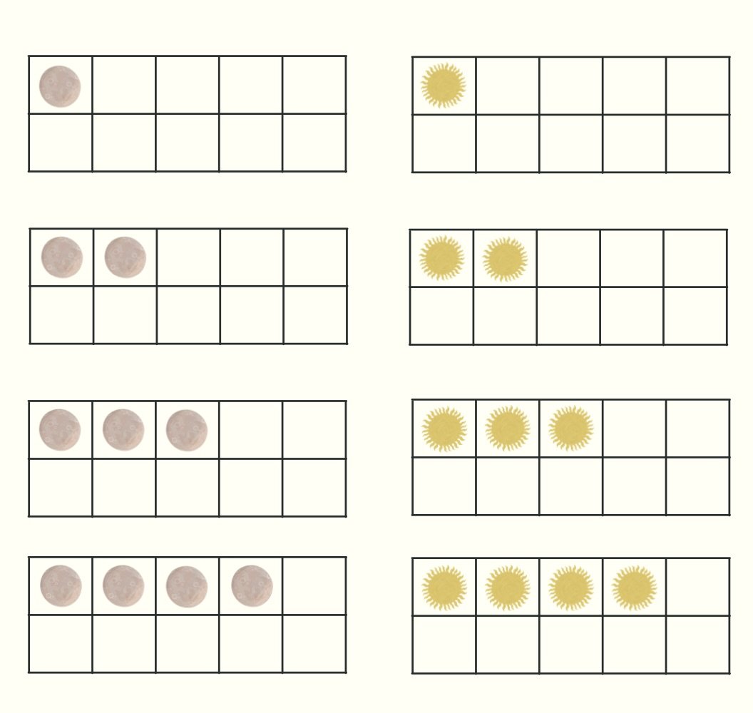 Sun & Moon Ten Frames