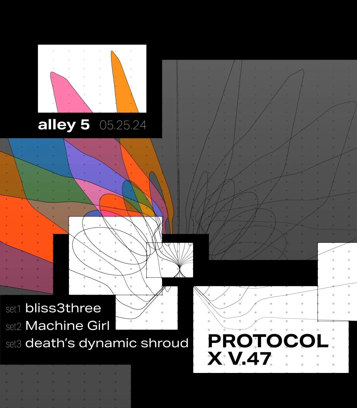 This is a hypothetical gig poster created for some artists I enjoy.