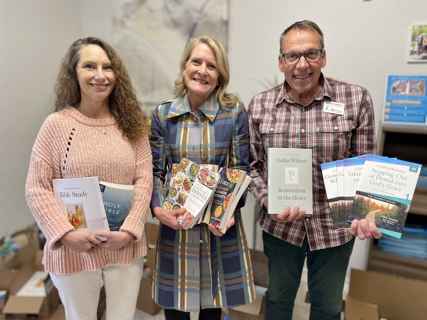 Thank you to the Assistance League of Eugene for a donation of books that will serve our guests at the Eugene Mission in so many ways.
 
The books include study guides used by the Life Change Program that take guests deep into their hearts to underst