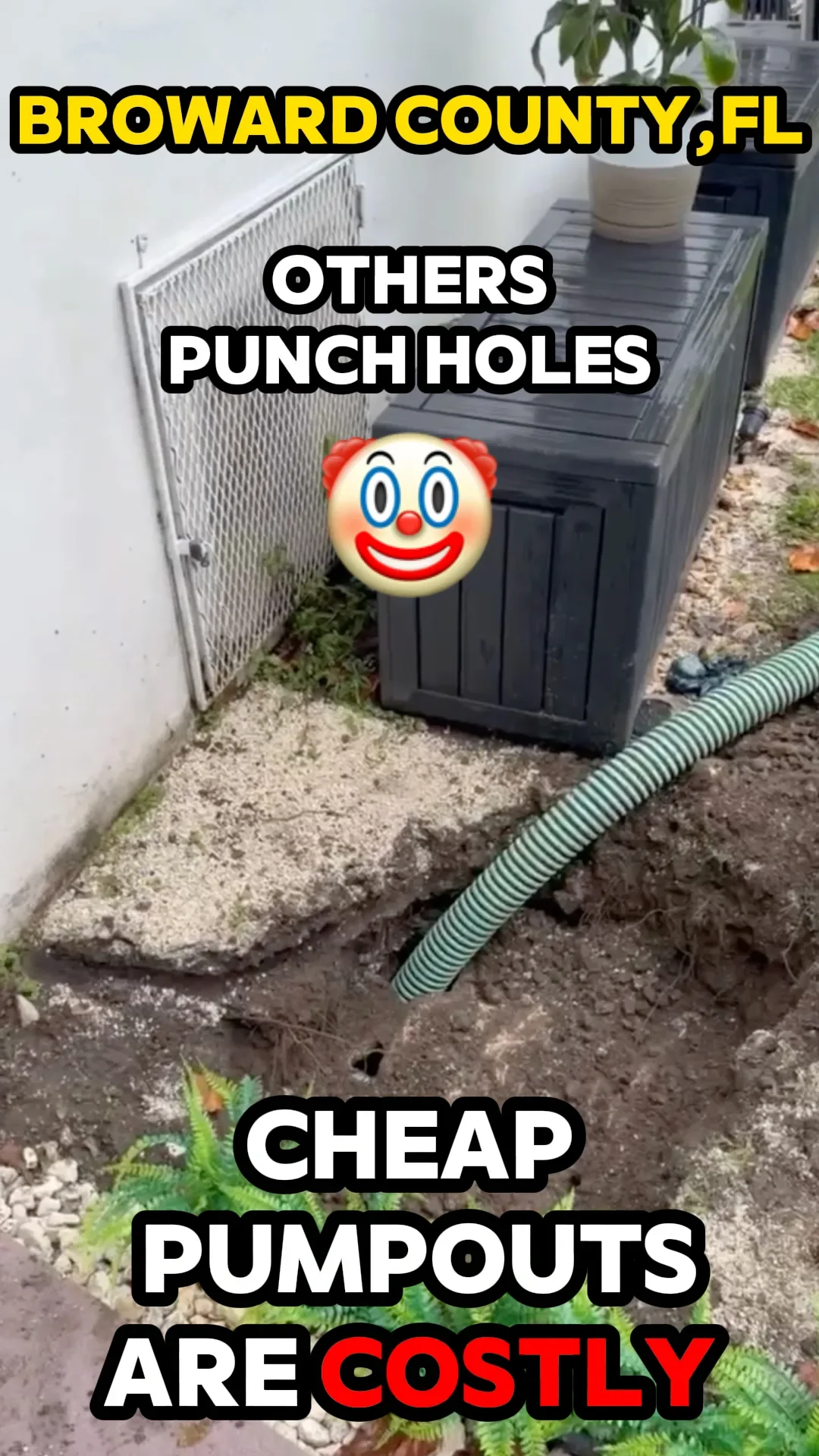 hole bashed through lid in broward - not good!