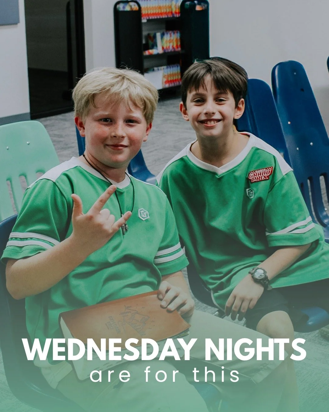 Find your place at The Brook tonight!

There&rsquo;s something for everyone, so come join us for a night of community, growth, and fellowship.

Nursery for infants and toddlers

AWANA Clubs for ages 2 through 6th grade

REGEN Youth for 7th&ndash;12th