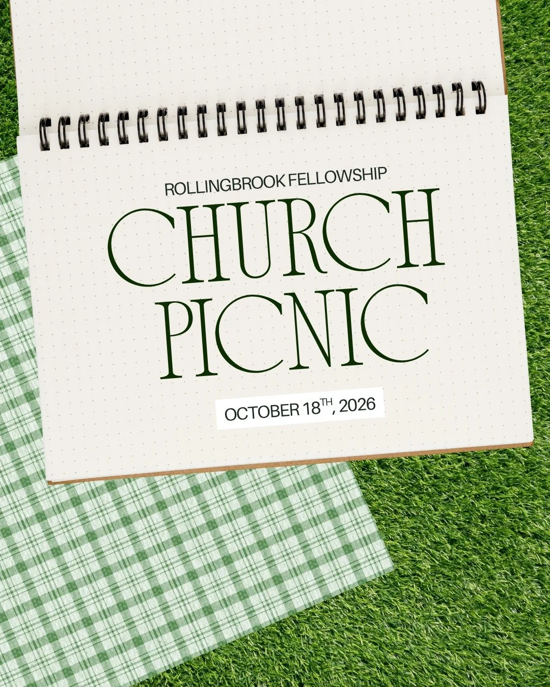 Consider this your official invite to our Church Picnic on Sunday, October 18! You don't want to miss this afternoon of food, fellowship, and fun for ALL ages.

We'll have ONE 10:30am service that day, and a picnic to follow that includes games, a pe