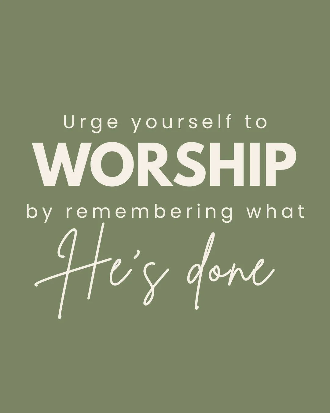 Each day this week, take one truth from Psalm 103 and turn it to praise. Preach to yourself, just like David did!