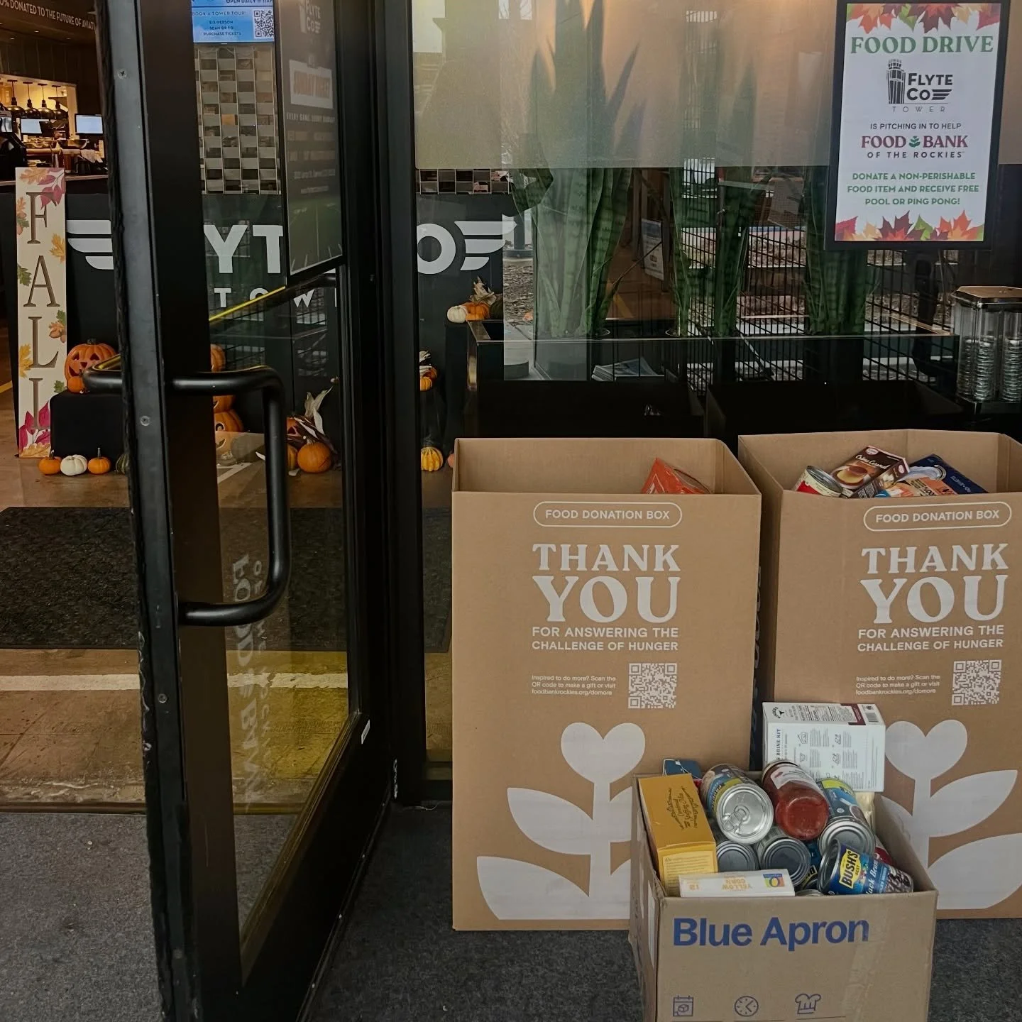 Thank you to everyone who donated food items!

We are still collecting items until next week. Bring in a non-perishable food item and receive a free game of pool or ping pong🎱🏓

Holiday items that make great donations:
&bull;Canned vegetables 
&bul