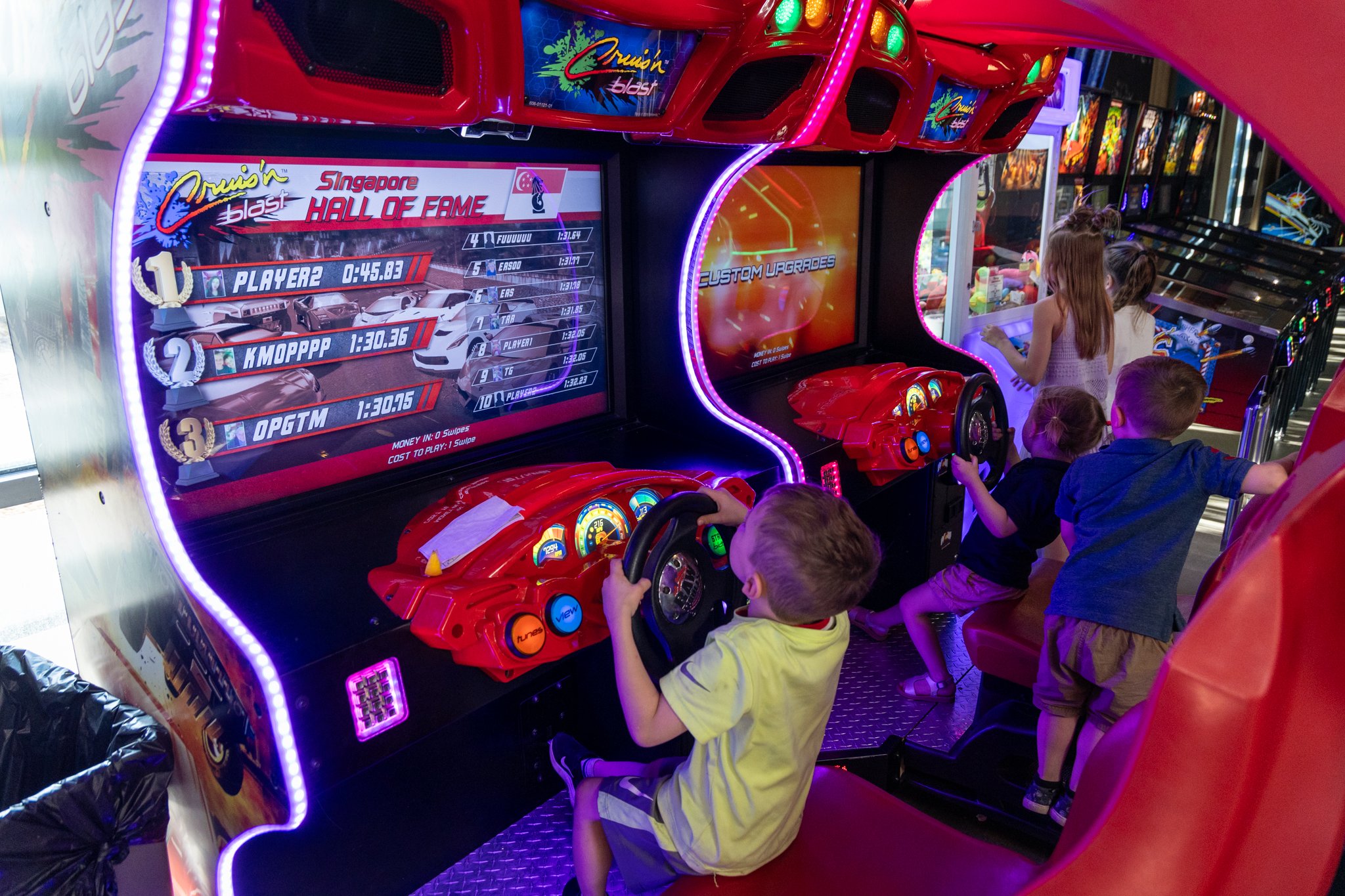 Arcade Games located on 1st and 2nd Floor of FlyteCo Tower