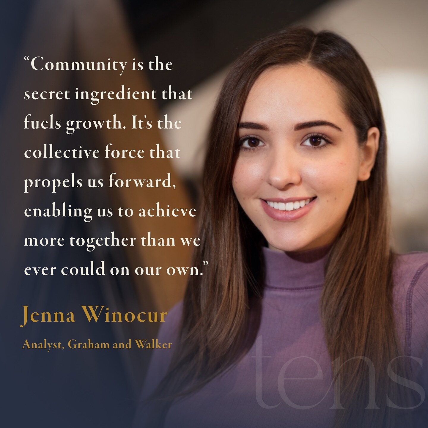 🌟🔦 December&rsquo;s #TensoftheTenth spotlight is @jennawinocur !

💼🚀 Jenna Winocur is an analyst at Graham &amp; Walker (https://grahamwalker.com/) and a recent Seattle Inno Under 25 recipient. She manages G&amp;W&rsquo;s Catalyst and Founder Day