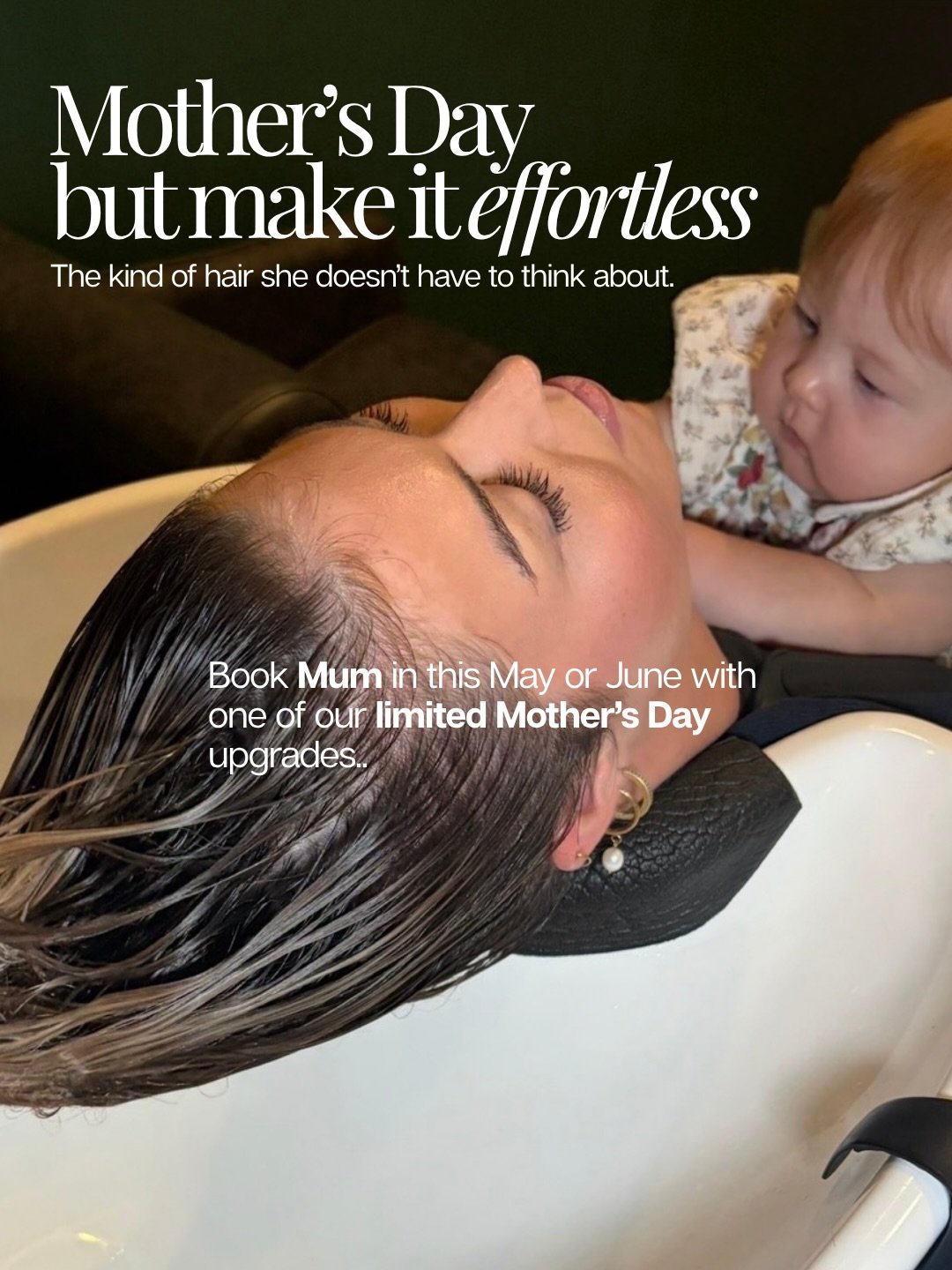 Mother&rsquo;s Day sorted 💅

No guessing, no stress.. just book something she&rsquo;ll actually love. 

Gift her effortless, low maintenance hair she doesn&rsquo;t have to think about.. and a moment where she can truly switch off and relax!

Book mu