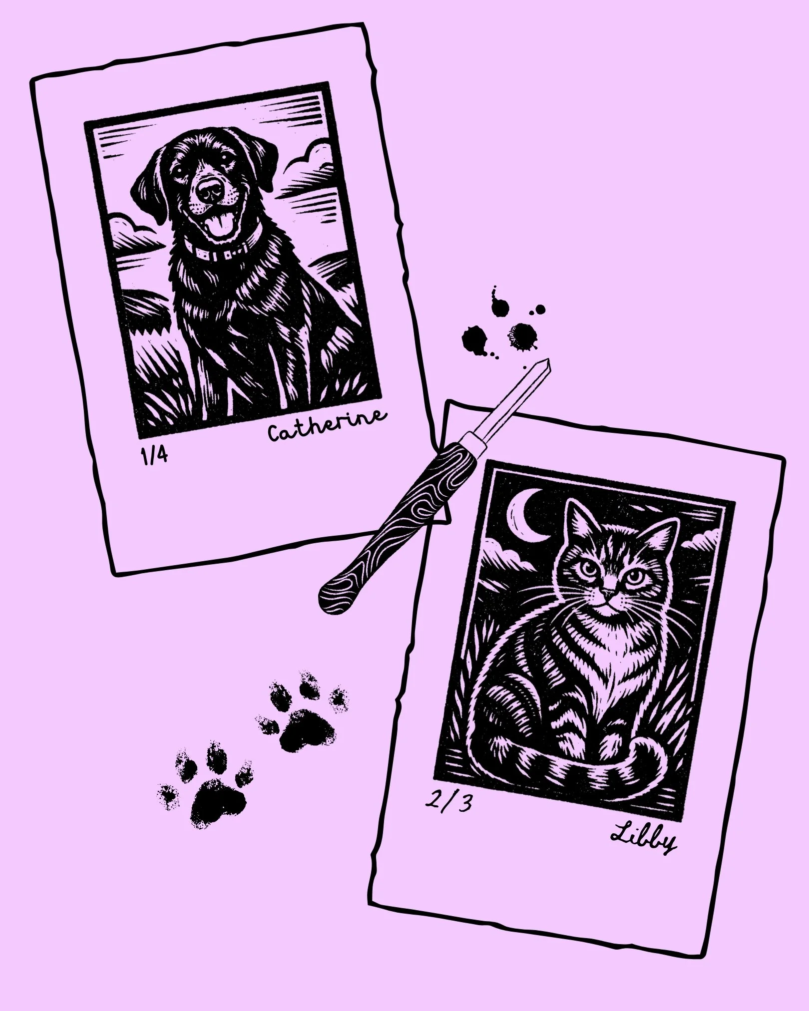 Print & Sip - 'Print Your Pet!' Printmaking Workshop