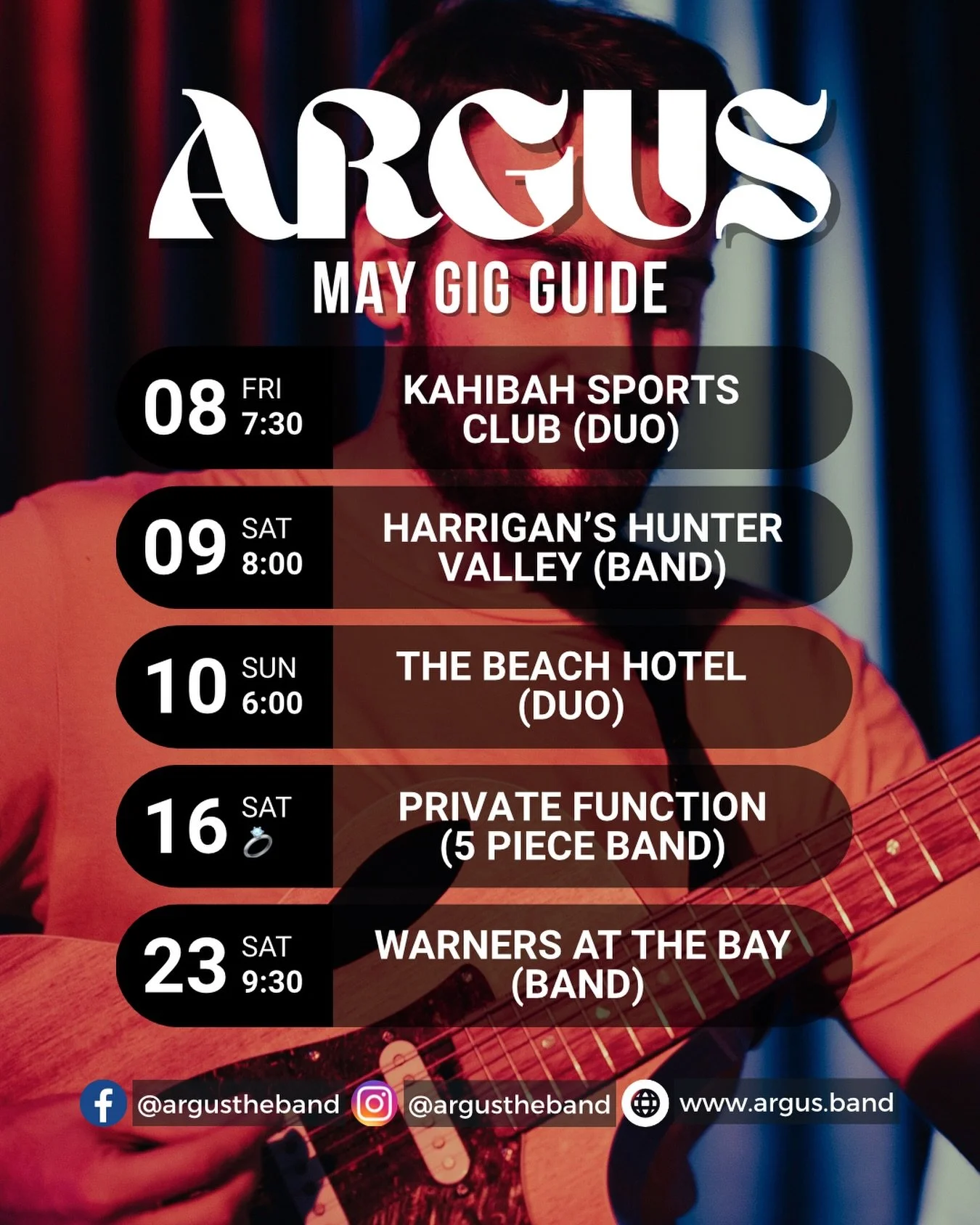 MAY GIG GUIDE! ✨

📸 - @verena.franz
