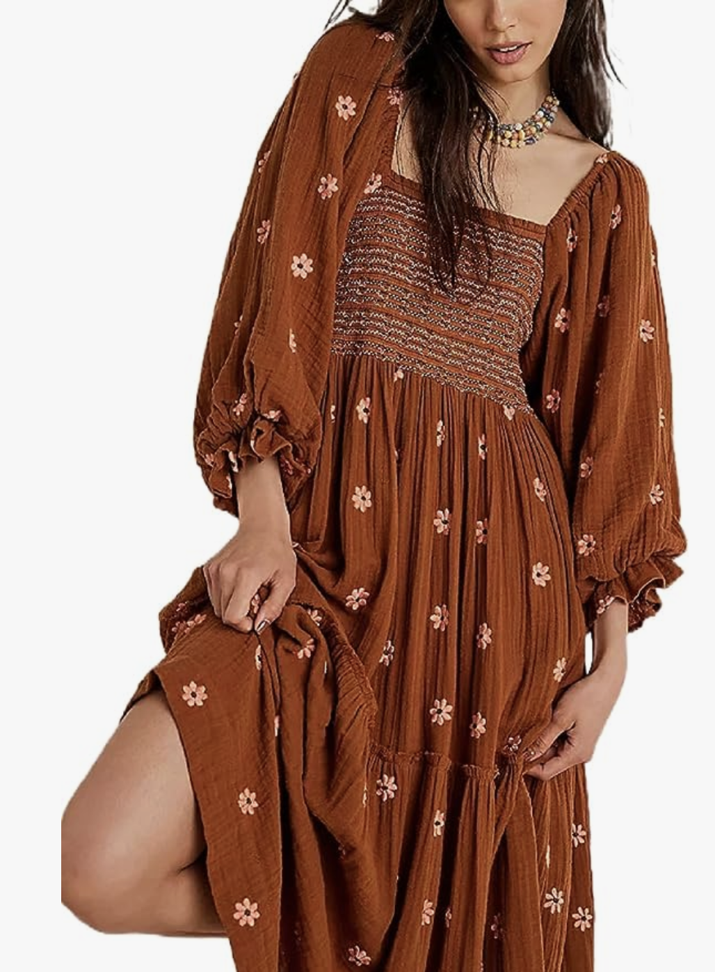 Burnt Orange Off-The Shoulder Dress (M-XL)