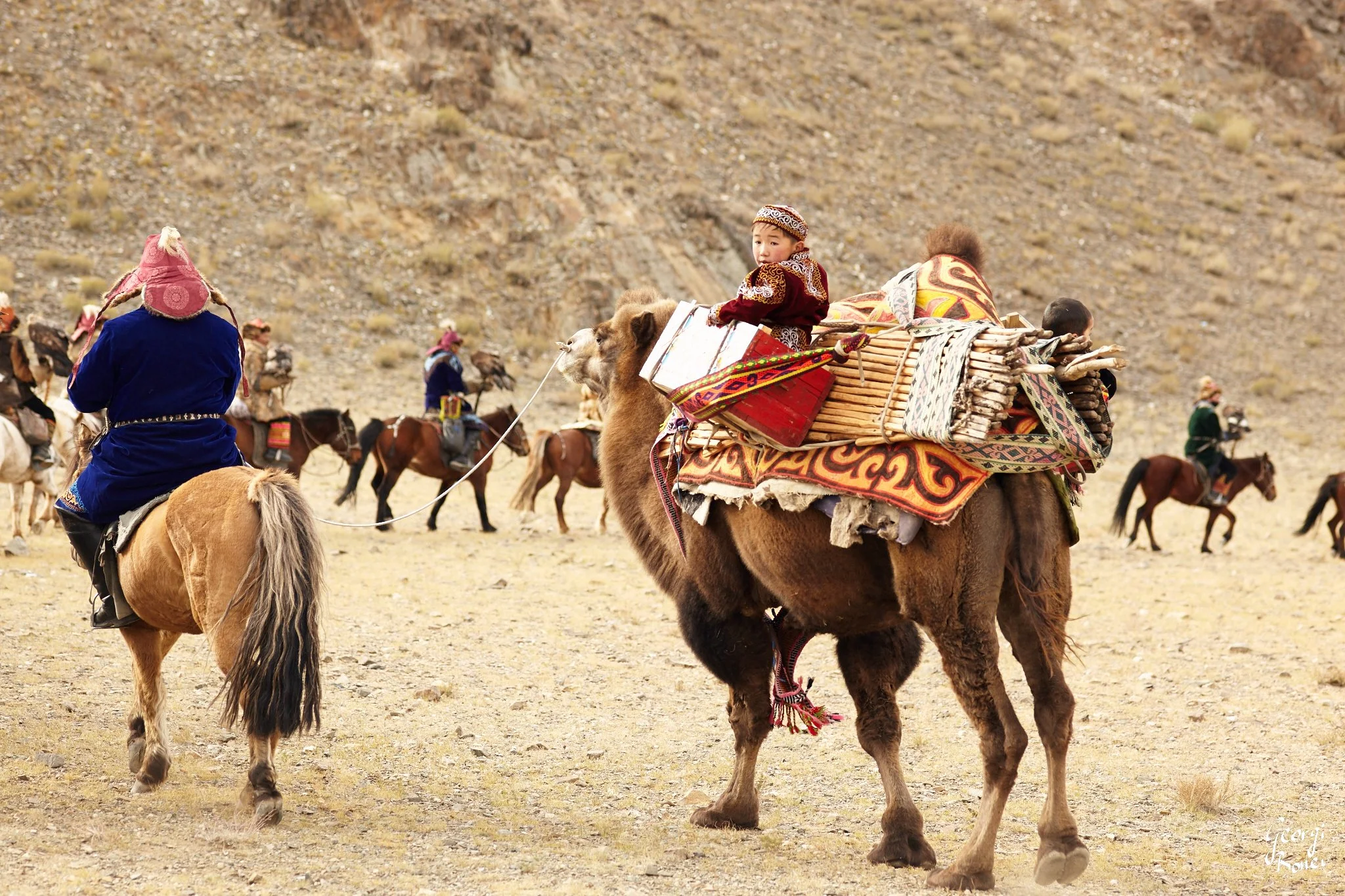 Nomad caravan, Kazakh Eagle Hunters