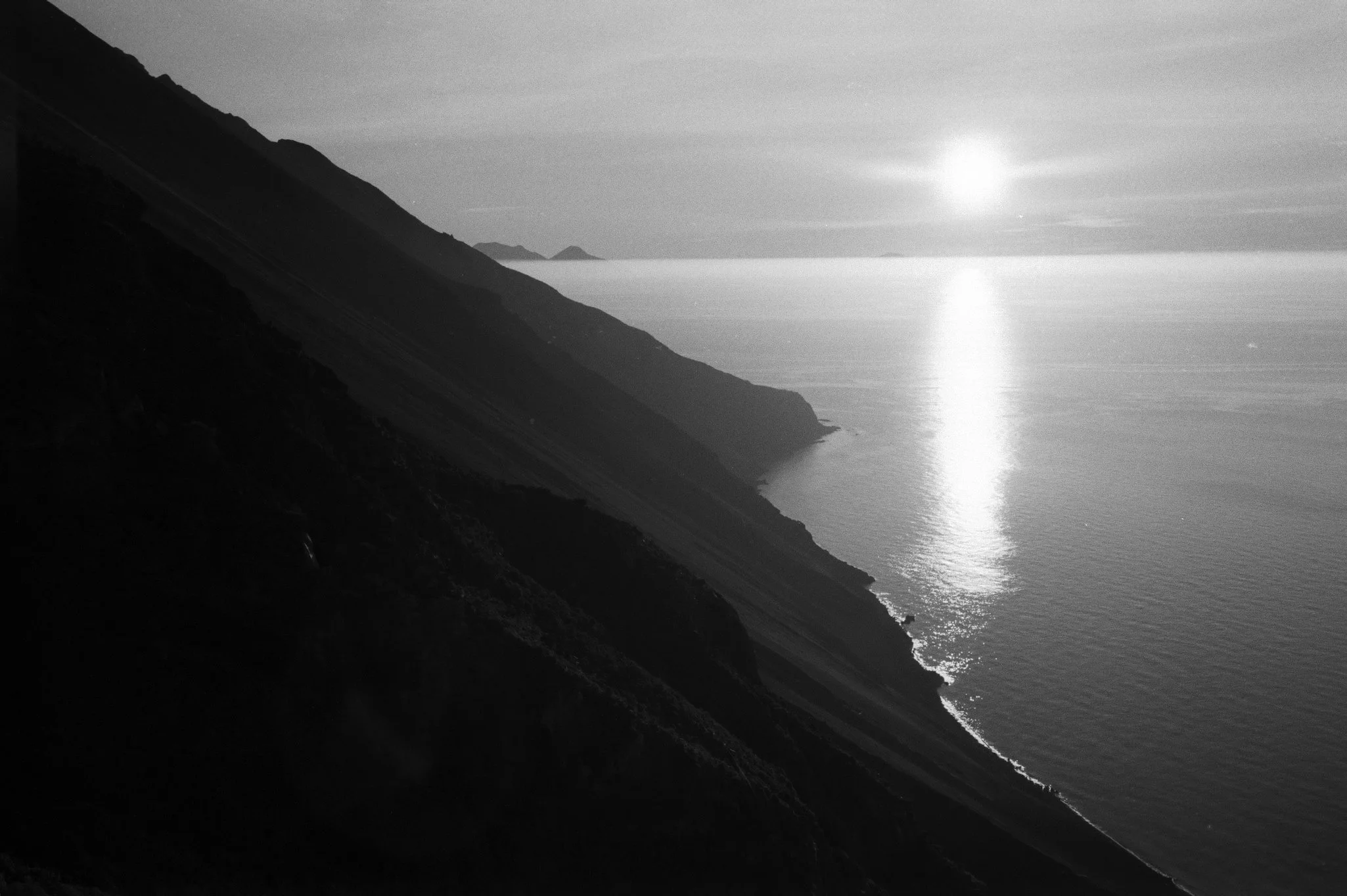 Sunset as seen from Stromboli