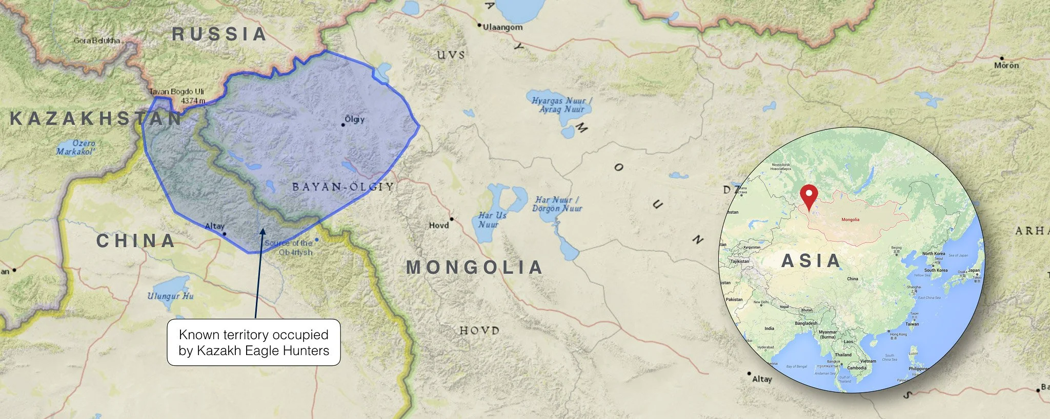 Kazakh Eagle Hunters Territory