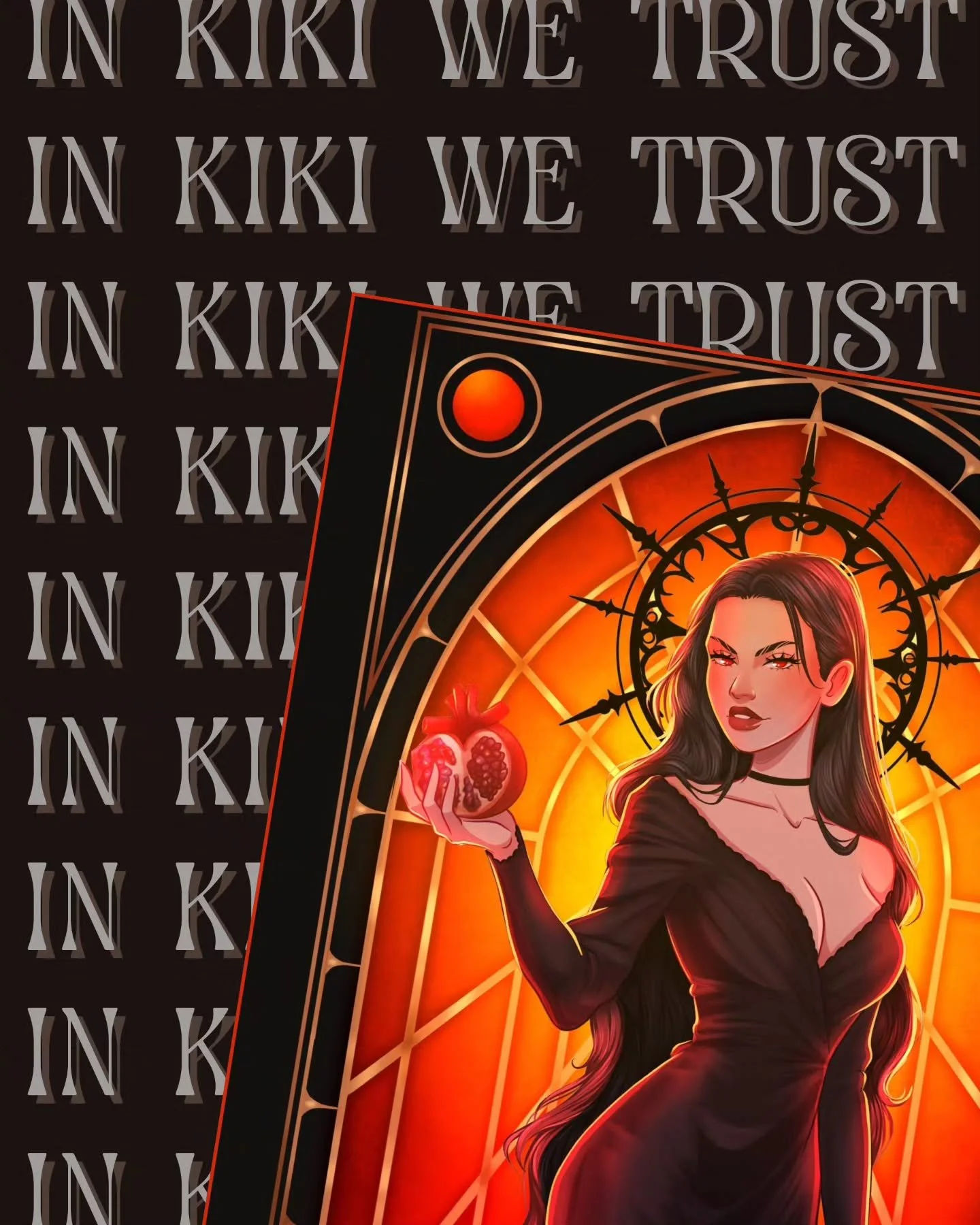 🔥Thirst Trap Thursday ft our favorite goth receptionist /assistant hotel manager🔥

Who is THE most popular character in Crane Cove? 

Kiki frickin' Bowman

Our girl deserved ART and @_spotlessmind_ delivered! Peep that anatomical heart pomegranate!