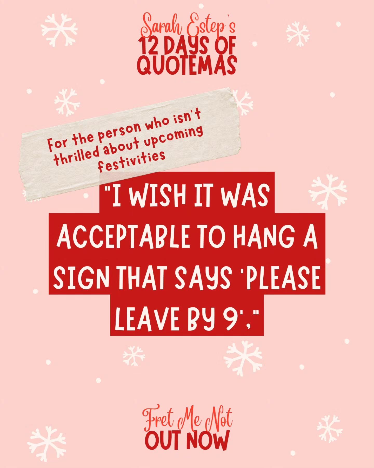 On the third day of Quote-mas, my true love gave to me.
..

A lot of social anxietyyyyy

🎶🎸🎼🎵🎹💿

Oh my sweet, sweet, wannabe hermit Sam. He would absolutely flip on all the lights and blast &quot;Closing Time&quot; at 9:01. 

Fret Me Not is a h