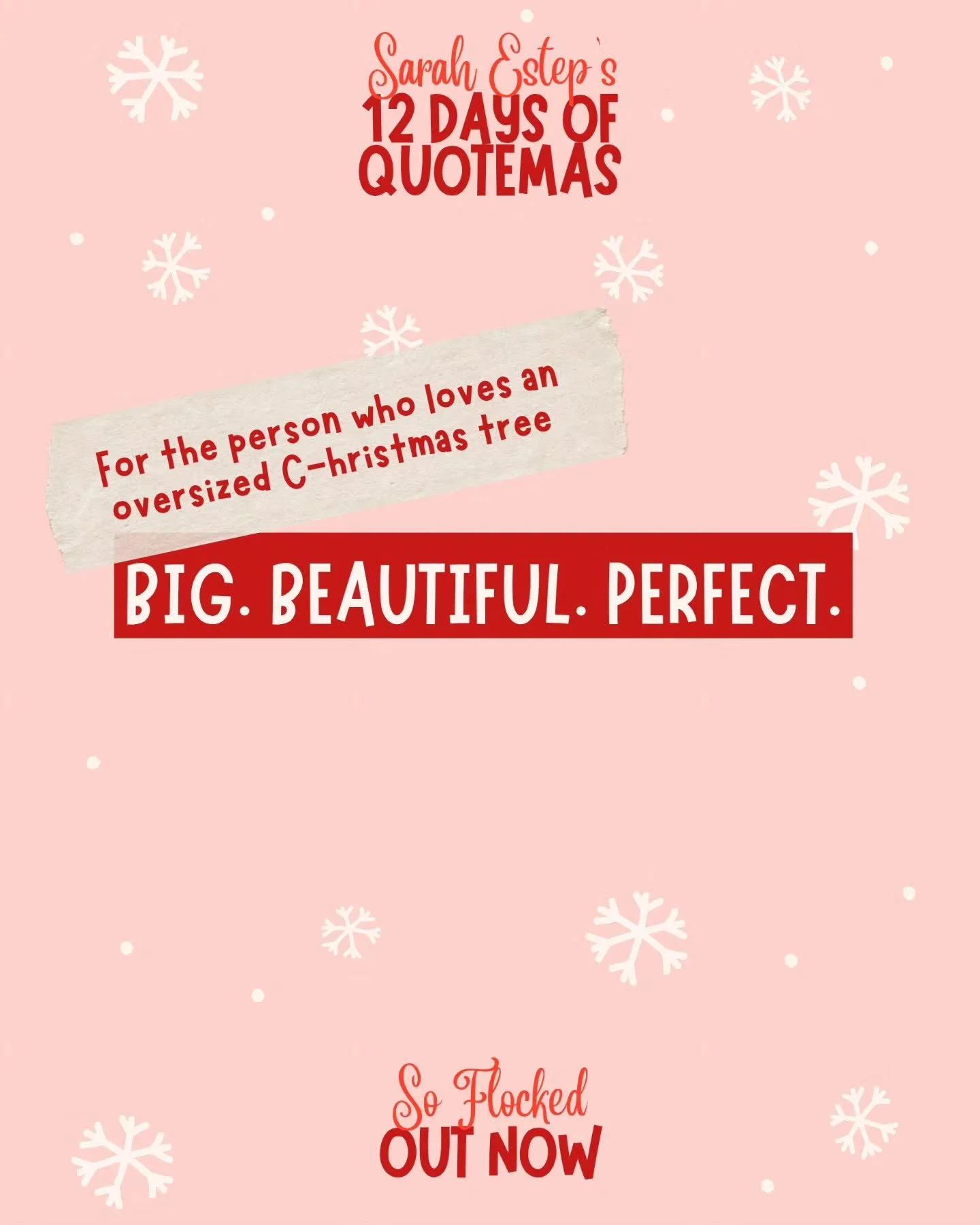 On the sixth day of Quotemas my true love gave to me...

A dumbfounded PhD
🪿🏈🐓🏈🦢🏈🦜

After getting out of an unsatisfying long-term relationship, Annie is ready to get out there and find her sparkle. 

She doesn't have to look very far since Jo