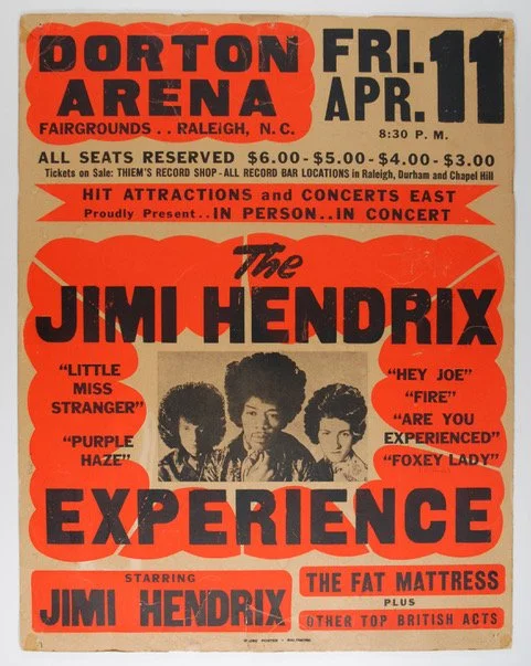 Jimi Hendrix Experience Concert Poster