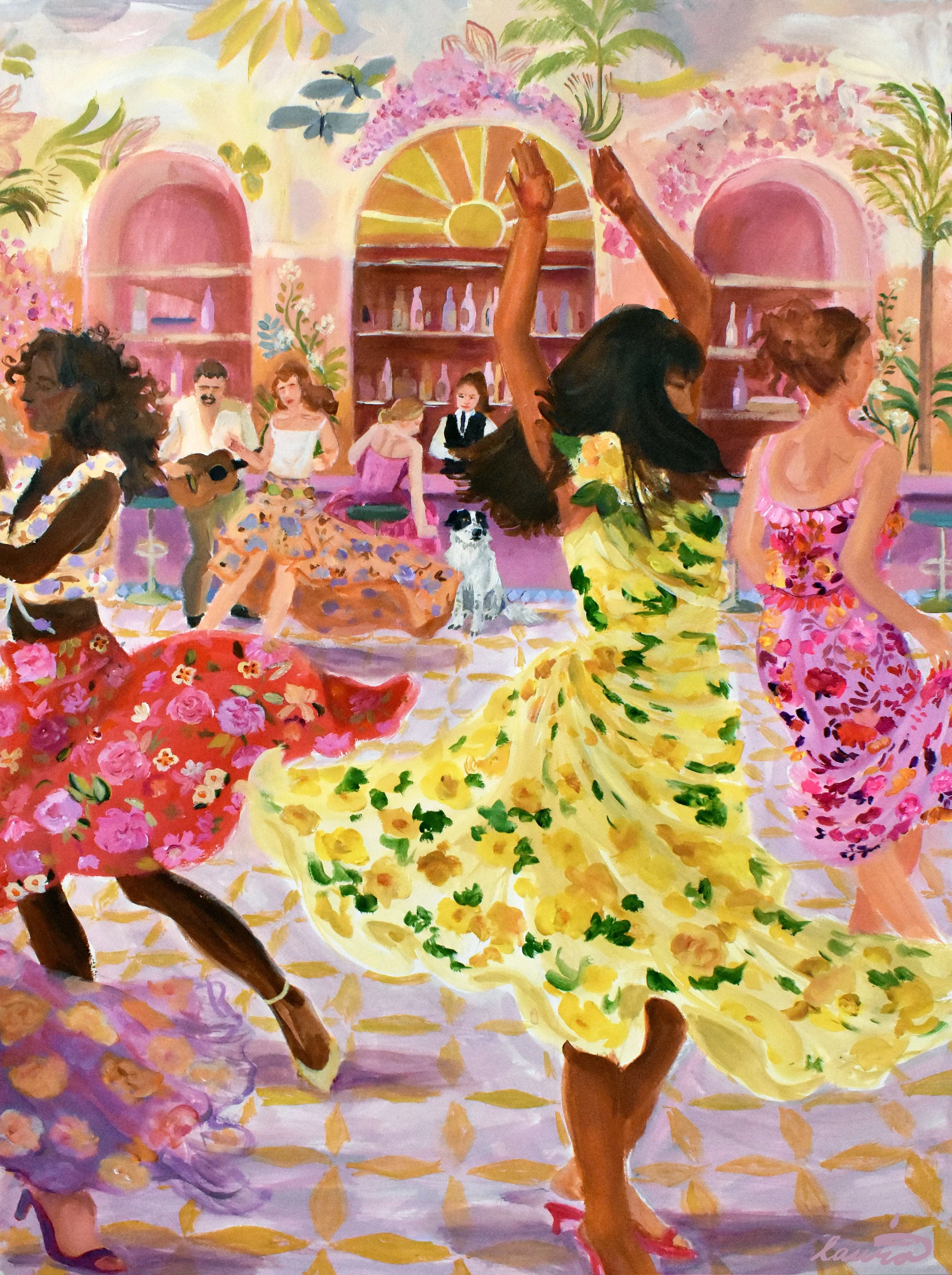 Fashion painting by Laura Gulshani on the website of Marieke Neleman, creative strategist and cultural curator specialising in fashion, beauty and lifestyle brands.Here's how I'd rewrite
