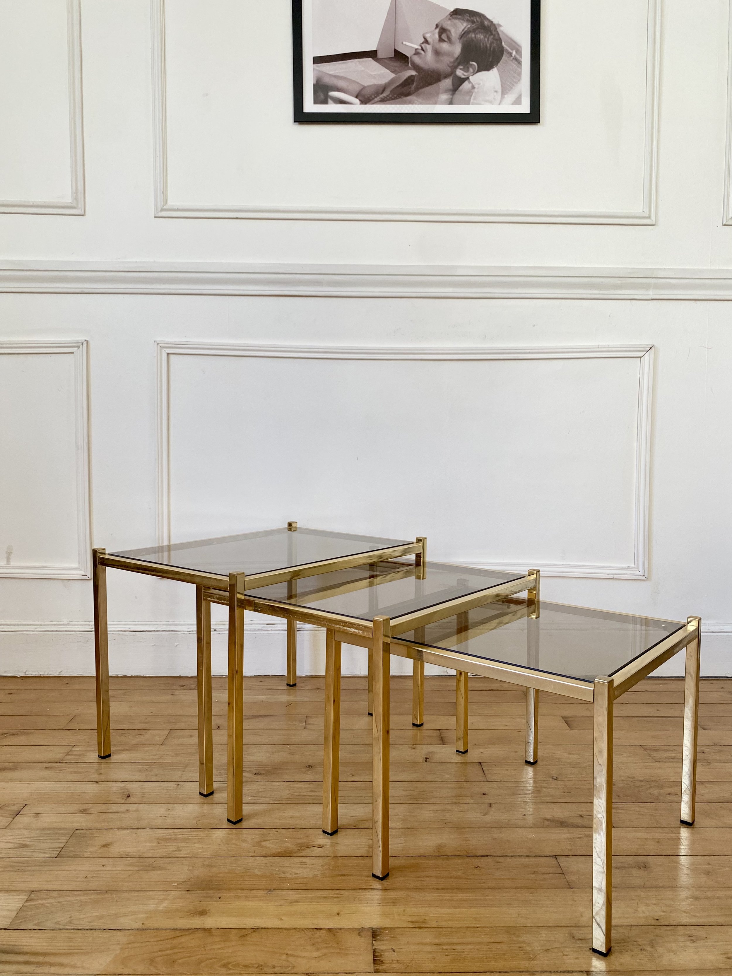 Trio de tables gigognes vintage