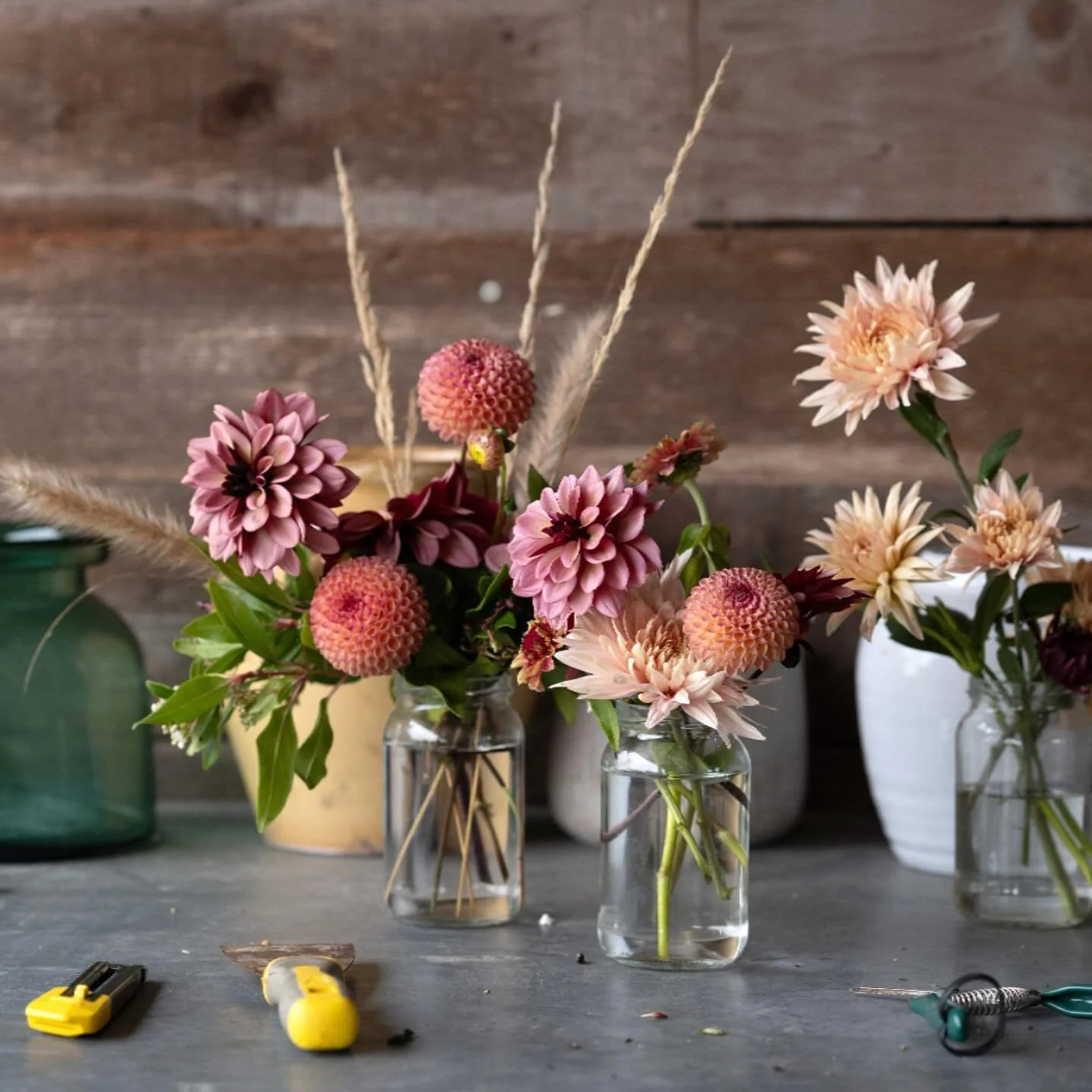 Not much left in the cutting garden now. Think I&rsquo;m going to risk it with the Dahlias and leave in the ground a mulch. Right decision or wrong decision? Image taken by @claire_naylor_photography during our October shoot. #dahlias #autumnflowers