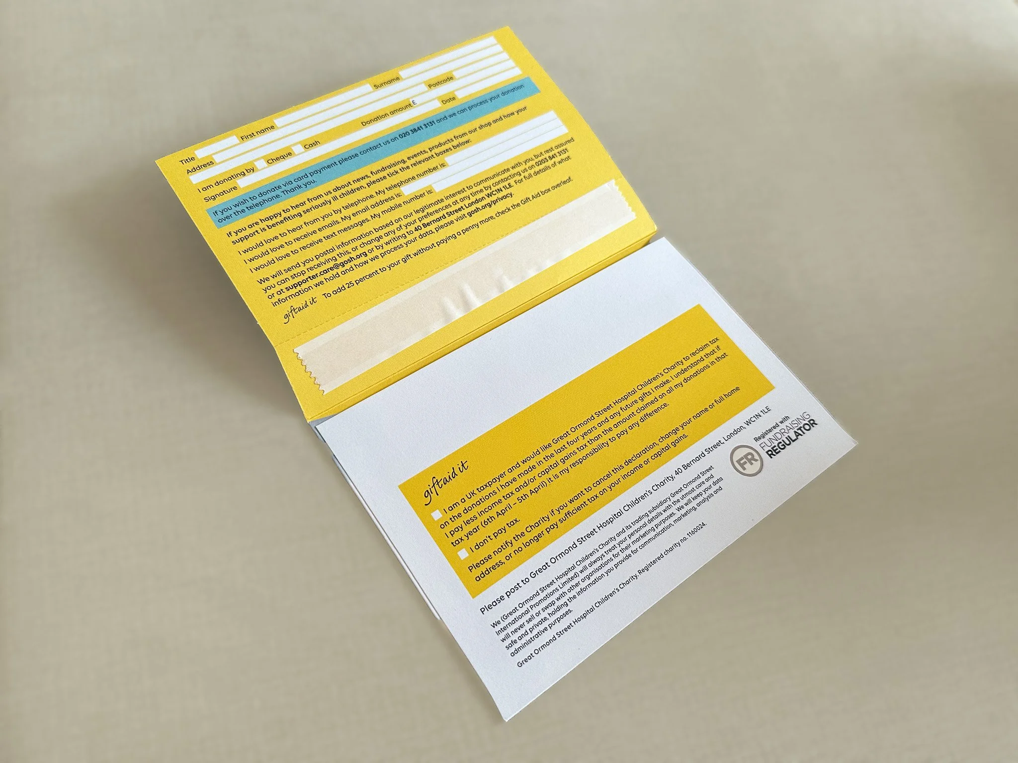 Bang Flap Gift Aid Envelopes
