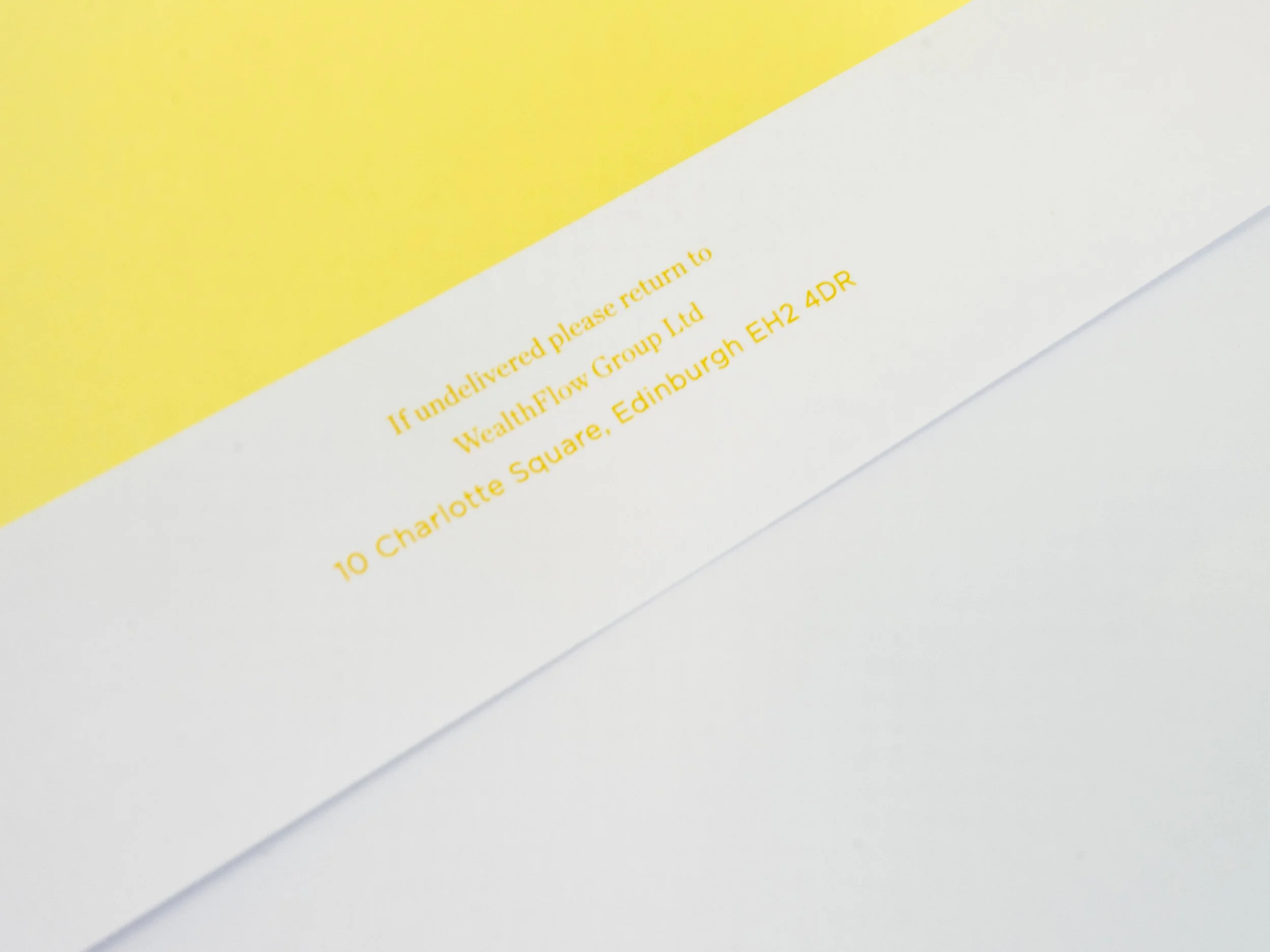 Business Envelope with address printed on flap