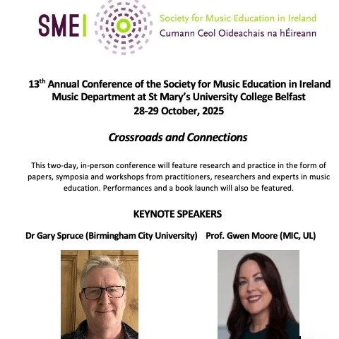 🎉 We Are So Excited to Announce Our two Outstanding Keynotes! 🎉

👩&zwj;🎓 Prof. Gwen Moore, Mary Immaculate College, University of Limerick and Former SMEI Chair (2013&ndash;2015, 2016&ndash;2018, 2022&ndash;2024) 
🎼 Dr. Gary Spruce, Birmingham C