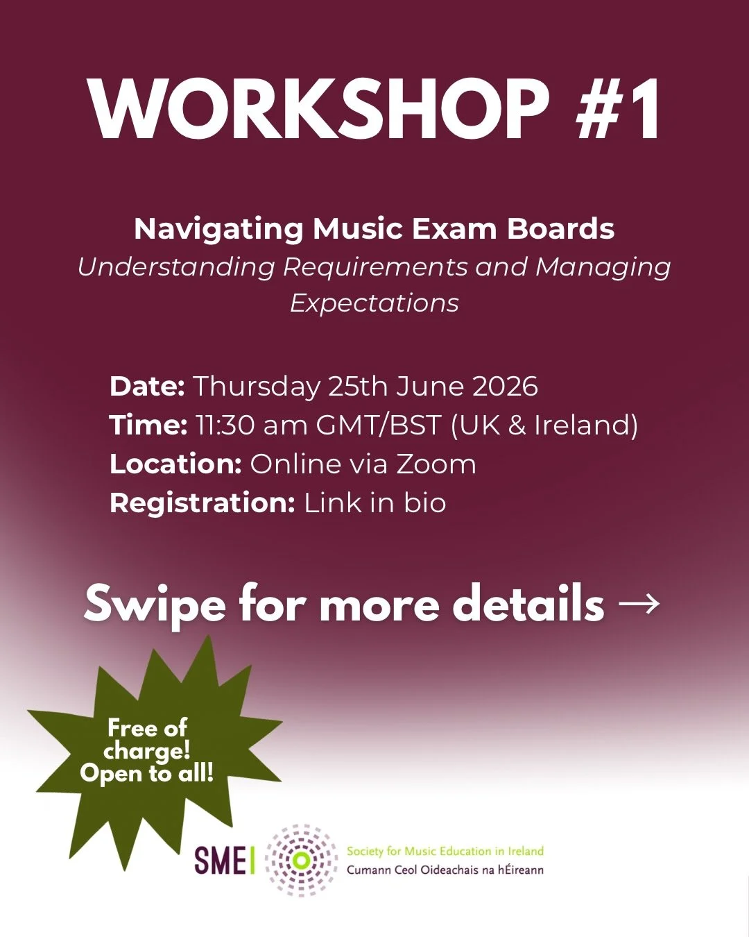 SMEI is delighted to announce the launch of the Purposeful Vocal and Instrumental Music Teaching online workshop series! This inspiring series is designed for vocal and instrumental music teachers who want to develop their teaching with greater purpo