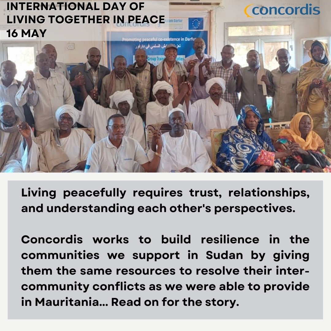 Concordis works alongside those involved in or affected by armed conflict, committed to finding solutions that enable communities to live in peace and providing them with the skills and resources to sustain that peace.

#PeaceForSudan
#LivingTogether