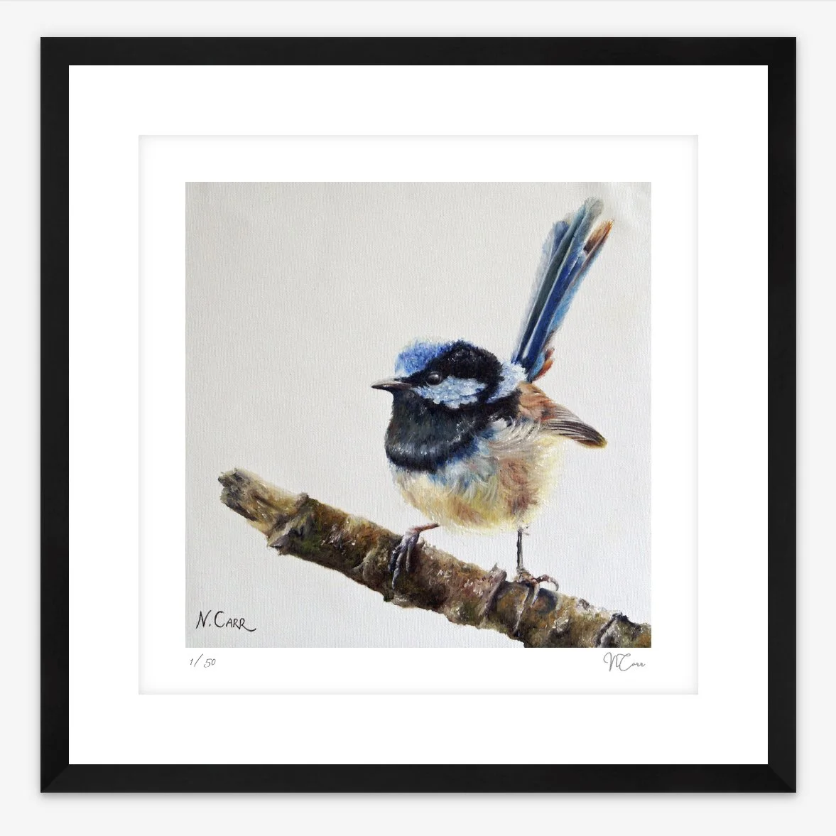 DIVA framed print from original oil on canvas painting by artist Nikki Carr black.jpg