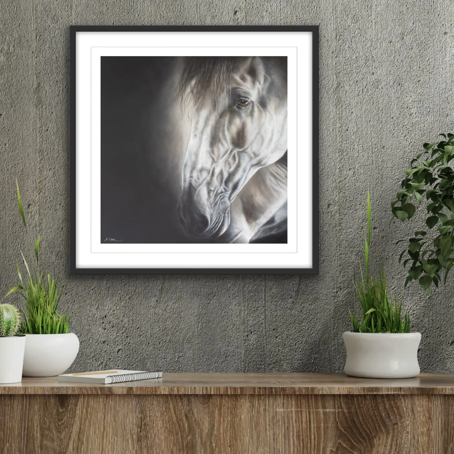 OUT OF THE SHADOWS In Situ 6 print from original oil on canvas painting by artist Nikki Carr.jpg