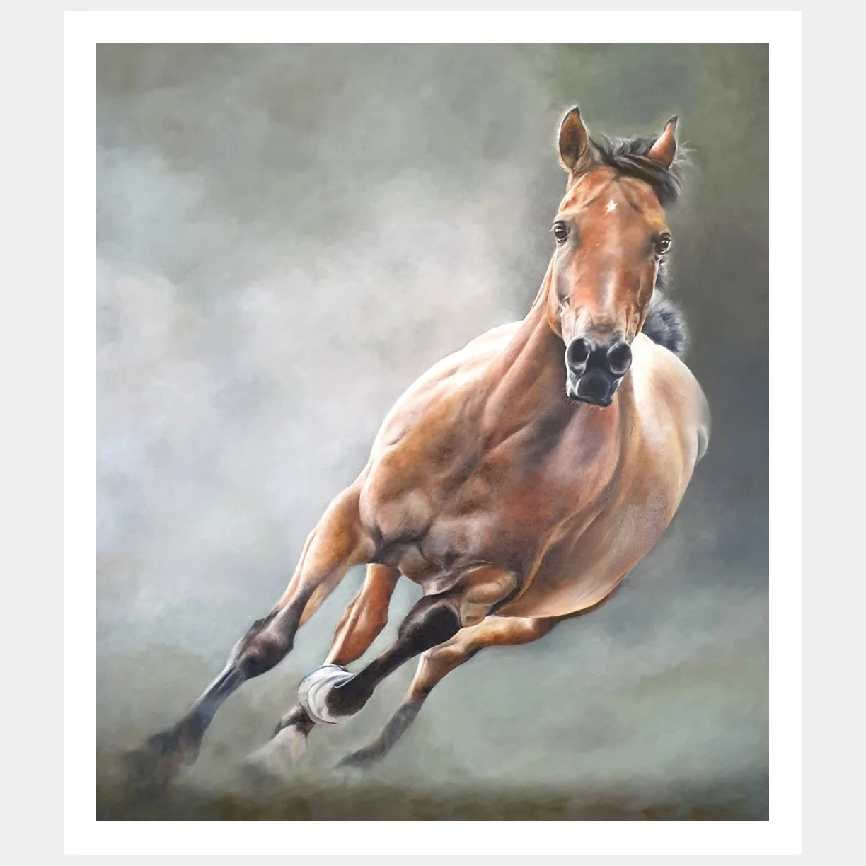 HERE I COME - PRINT (sq) from oil on canvas painting by artist Nikki Carr.jpg