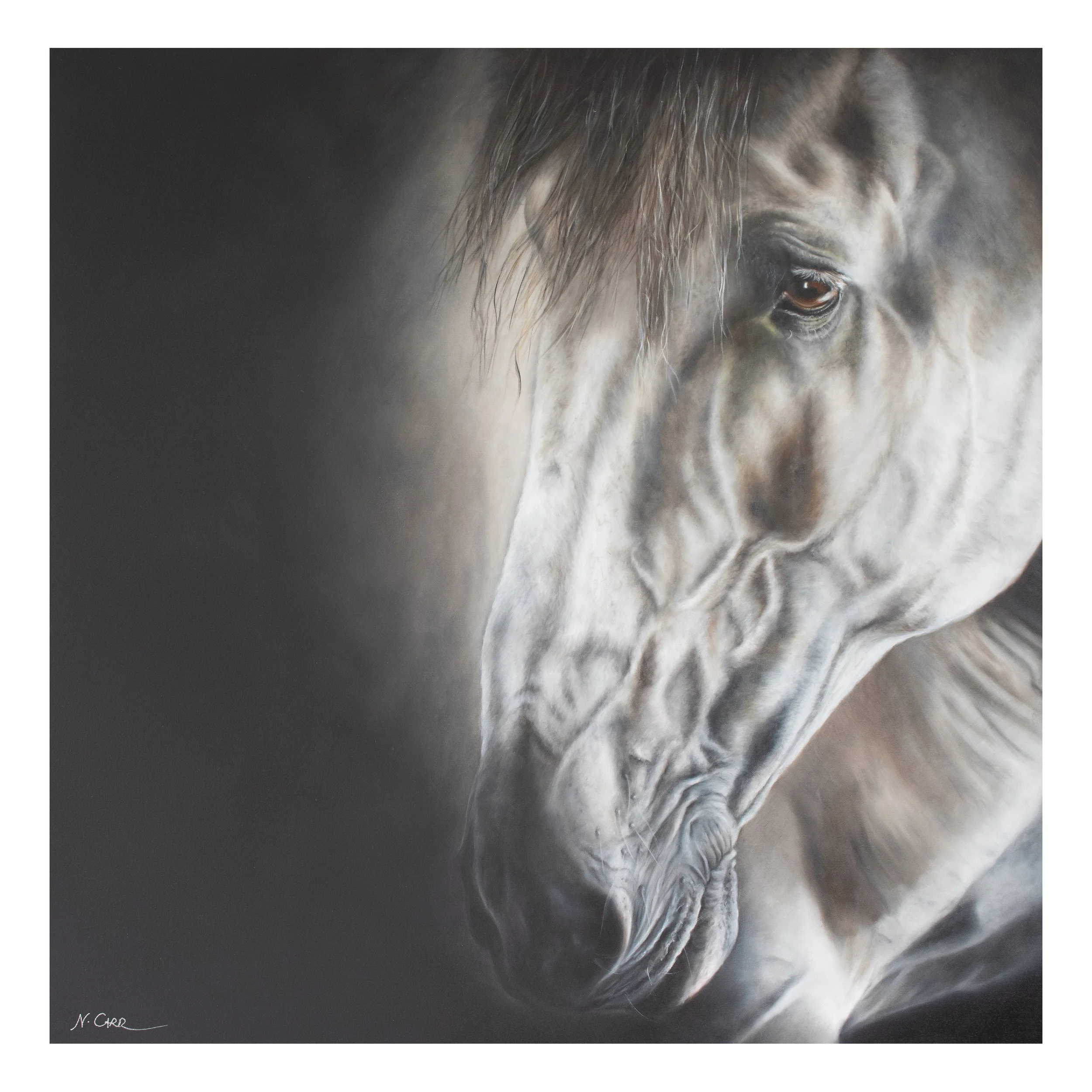 OUT OF THE SHADOWS print from original oil on canvas painting by artist Nikki Carr.jpg