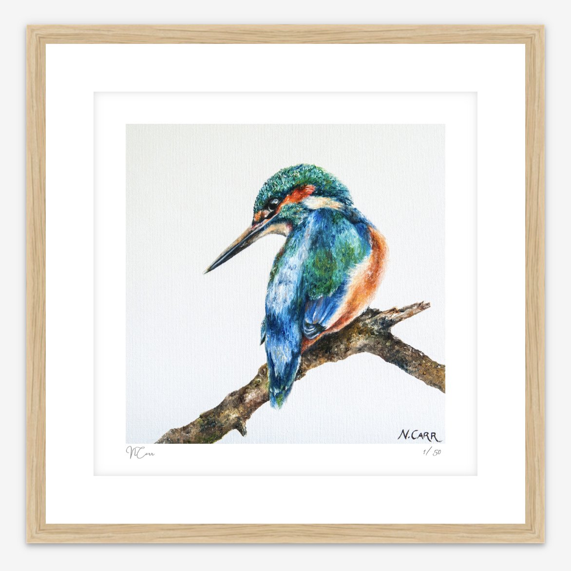 JOSEPH framed print from original oil on canvas painting by artist Nikki Carr oak.jpg