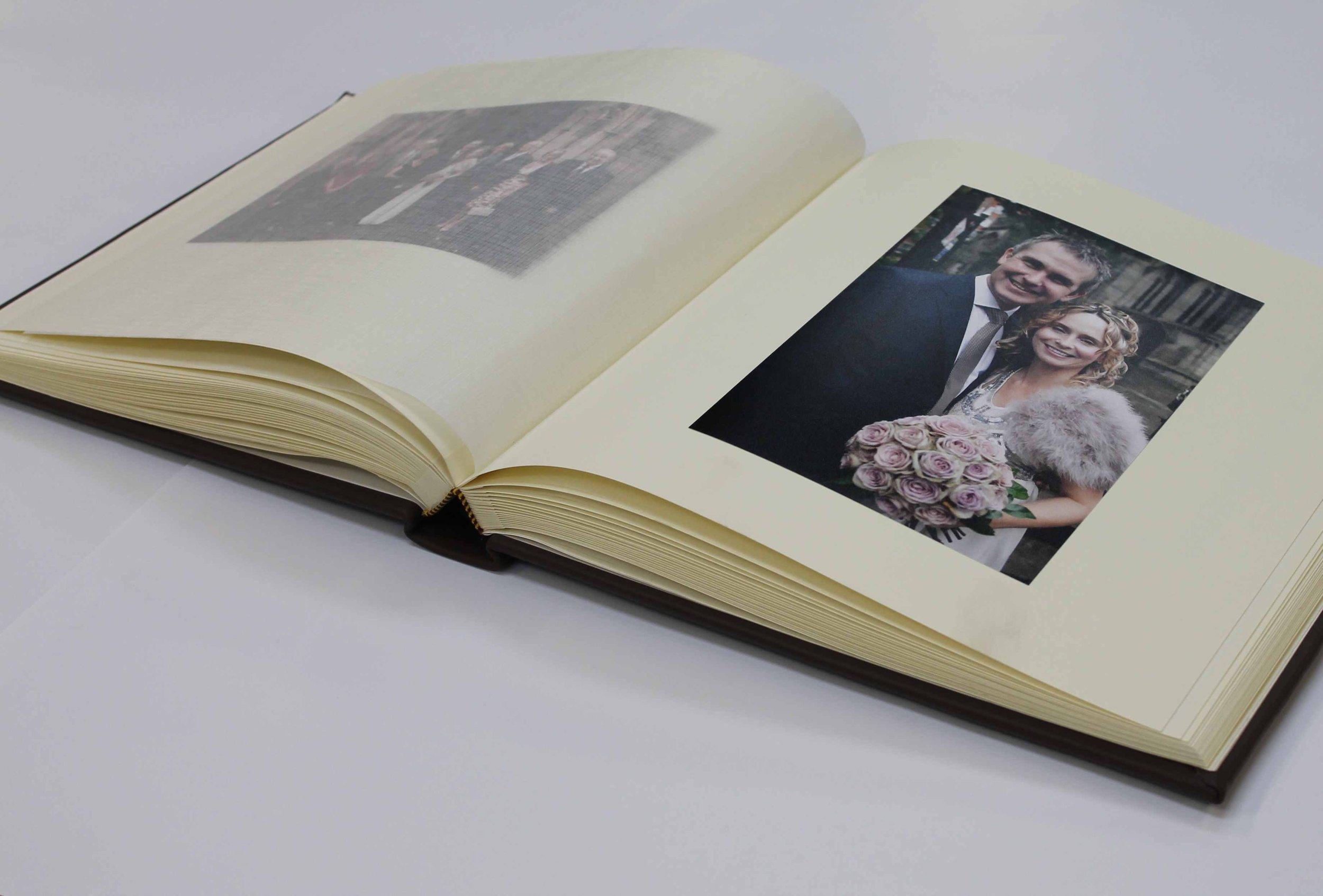 Black Leather Wedding Photo Album and matching Clamshell box — The Bespoke  Album Company