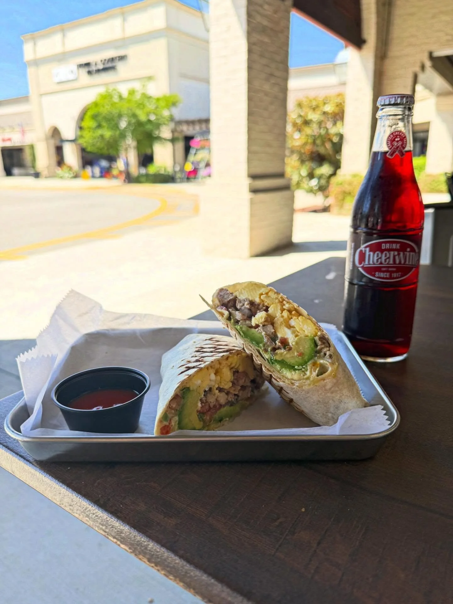 South West Burrito + Classic Southern Cheerwine