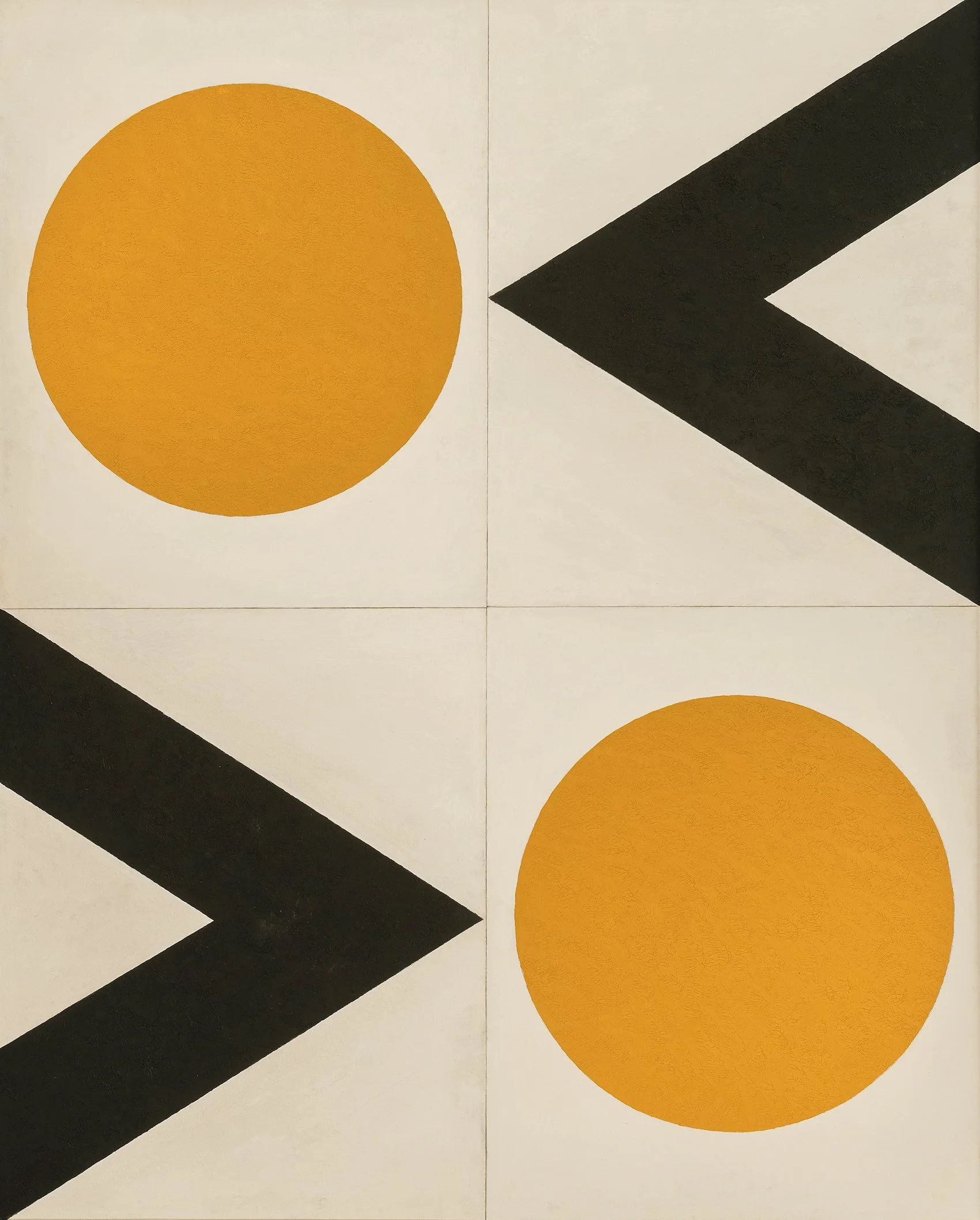   Quartet No. 6 , 1971  60 x 48 inches  framed: 61 x 49 1/4 inches  oil on canvasboard  signed and dated verso  exhibited:  Bertha Schaefer Gallery, New York, 1971    Inquire  