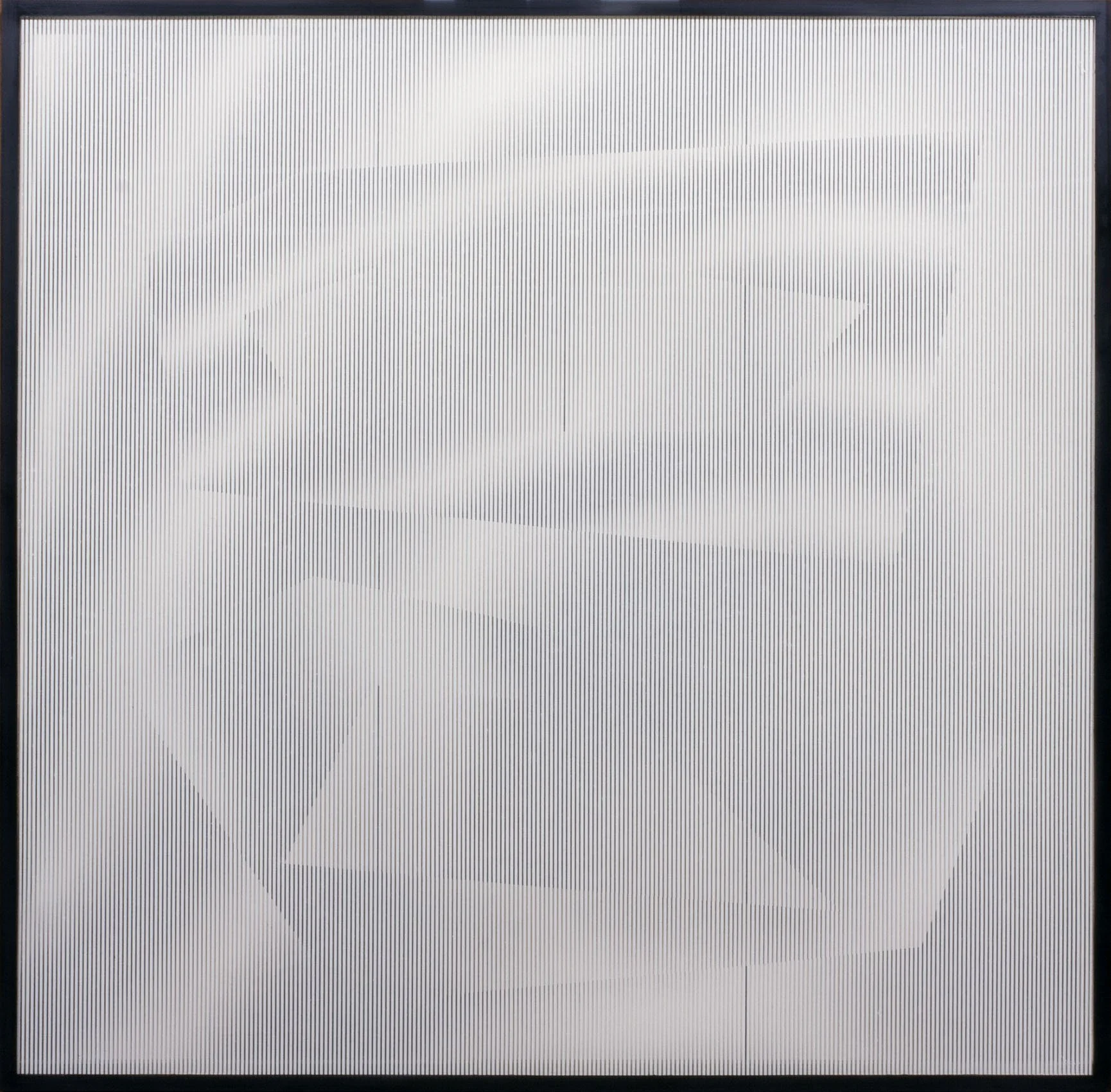   Three White Planes I , 1965 23 1/2 x 23 1/2 inches framed: 24 x 24 inches Plexiglas and mixed media construction titled and signed verso 