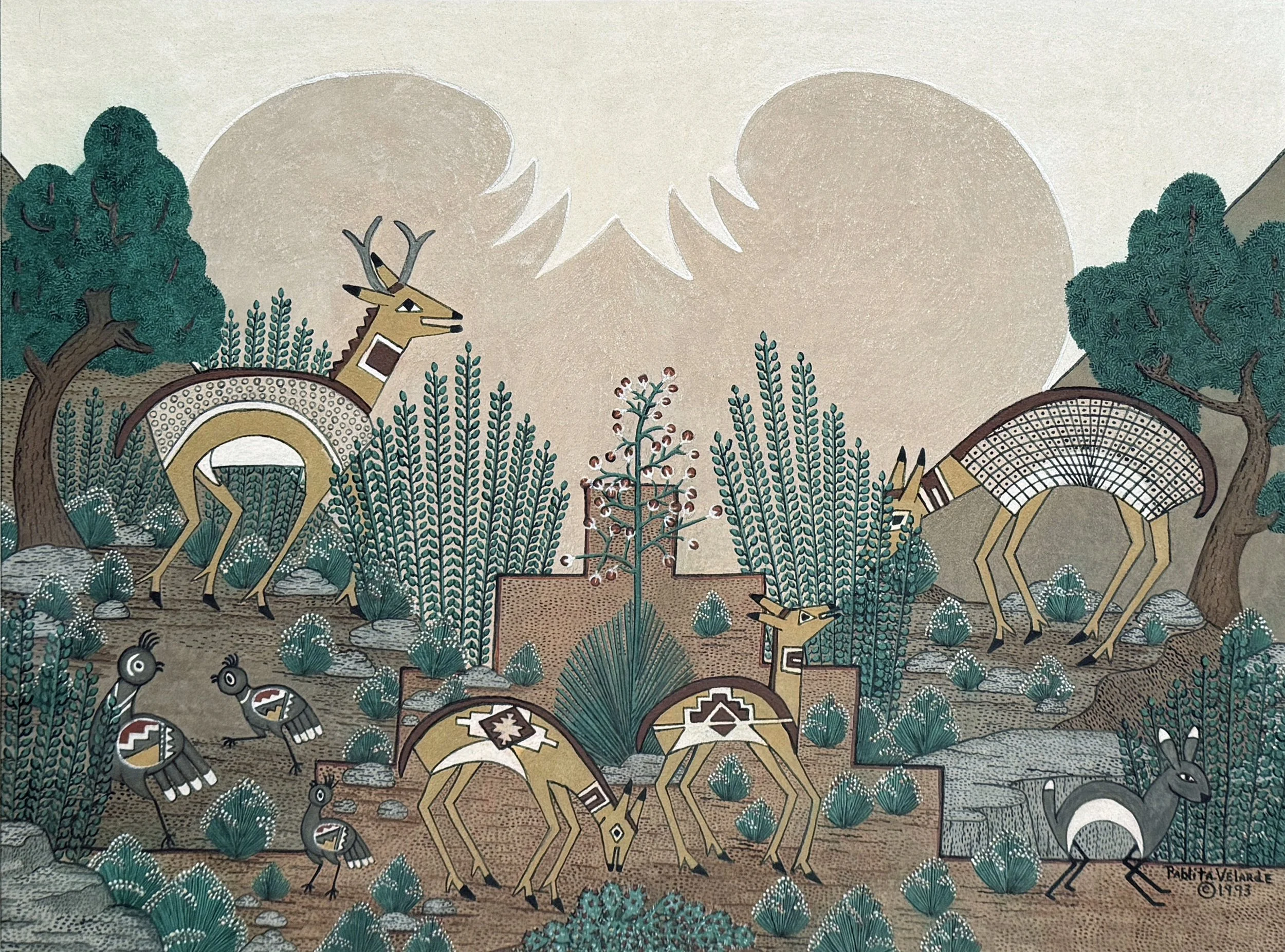 Pablita Velarde (Tse Tsan) (Santa Clara Pueblo, 1918-2006)