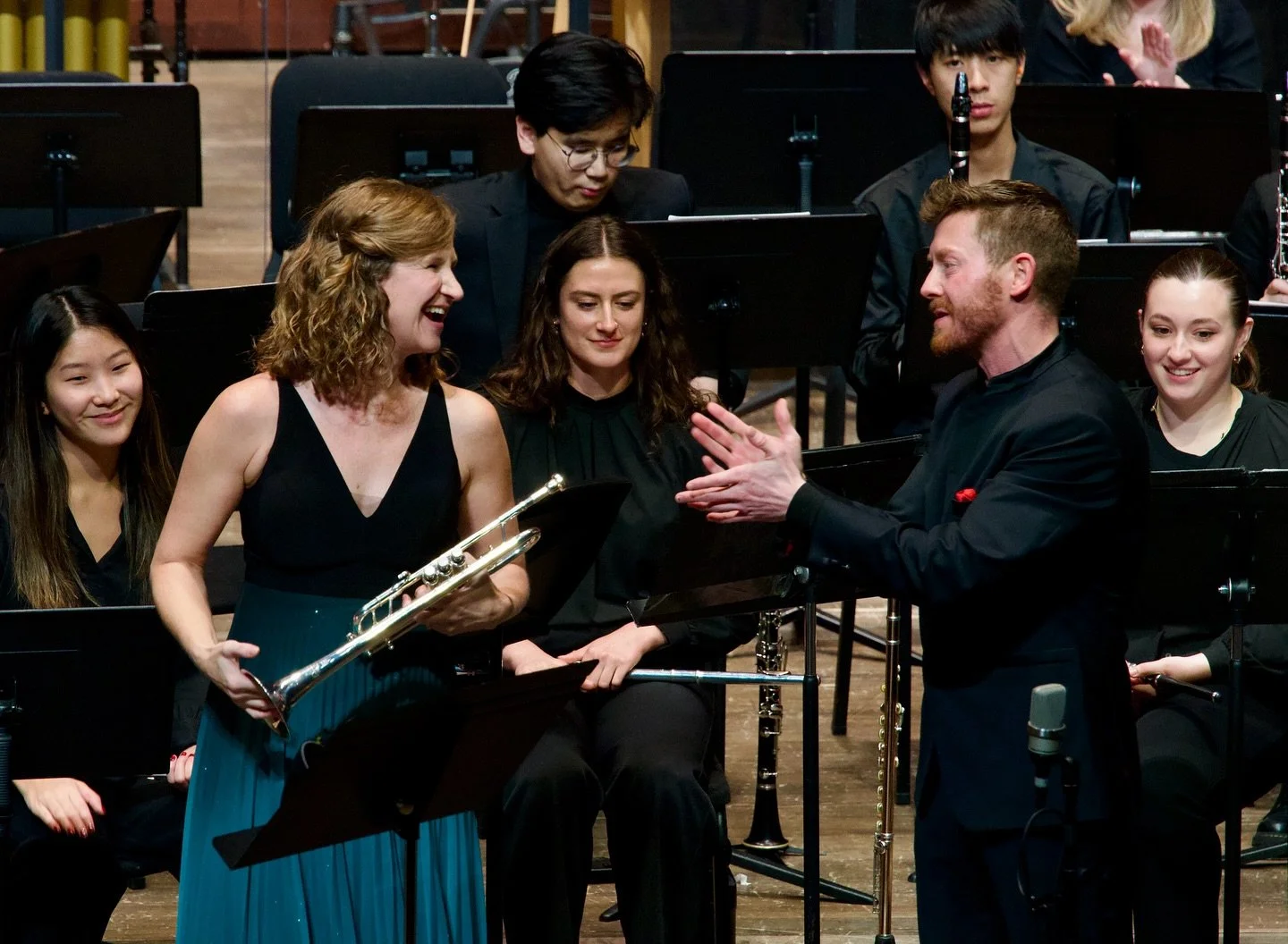 One week ago, I had the joy of performing David Biedenbender&rsquo;s hauntingly beautiful solo River of Time with the @uc_ccm Wind Symphony under the director of @kevinholzman_conductor ! As an alumna of CCM, it felt like a beautiful full-circle mome