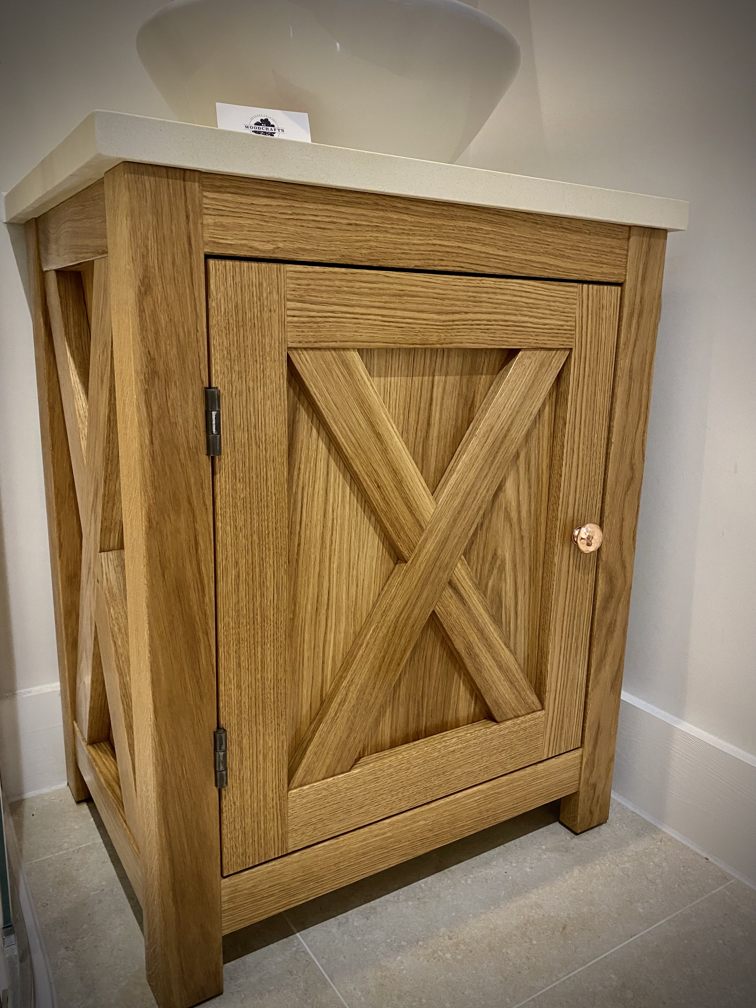 Custom made vanity cabinets