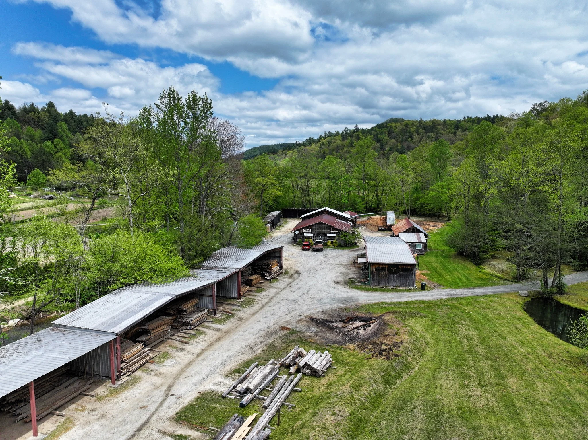 Lower acreage and outbuildings